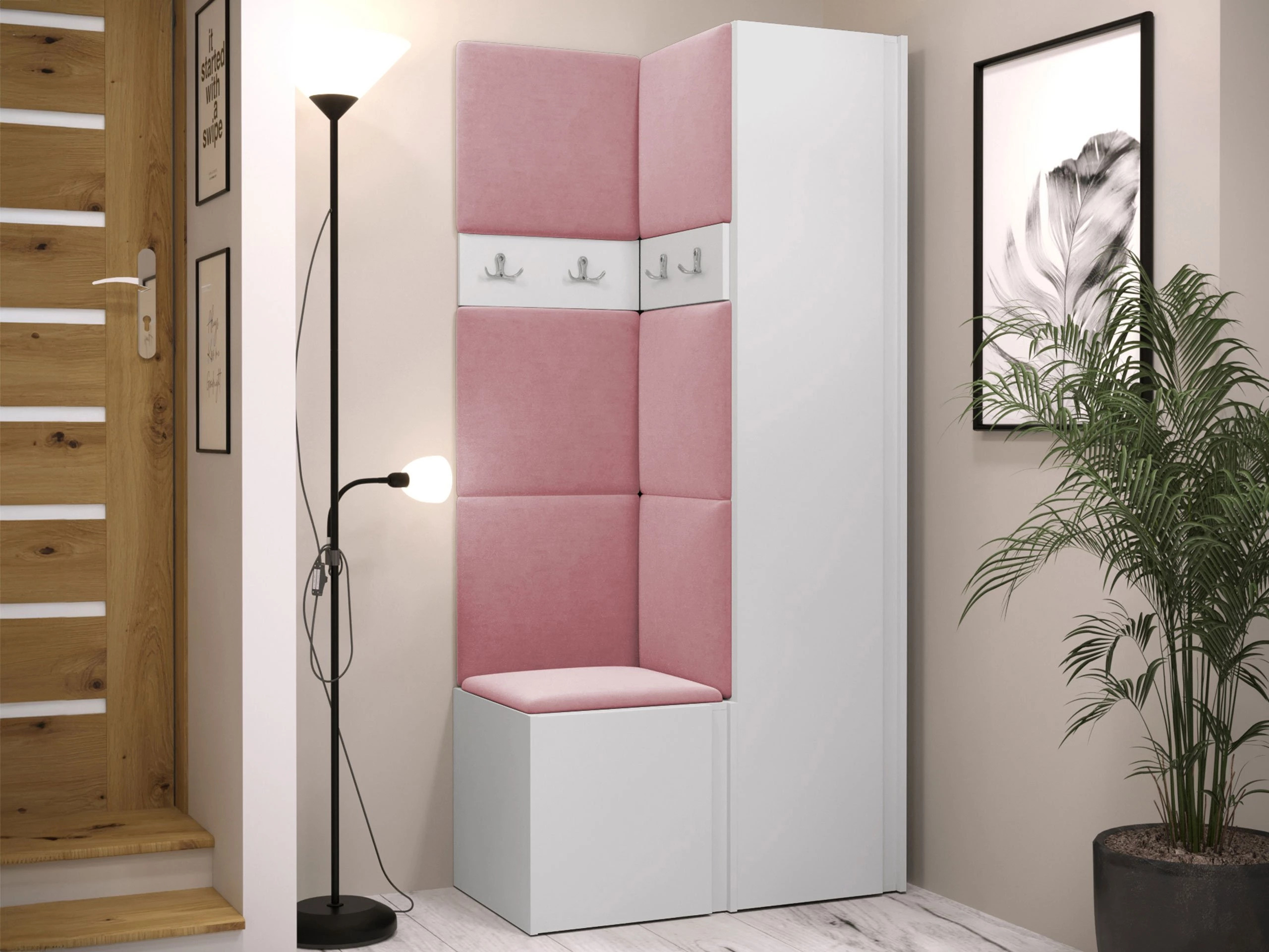 Set arredo da corridoio Pinis XXIV (Bianco)