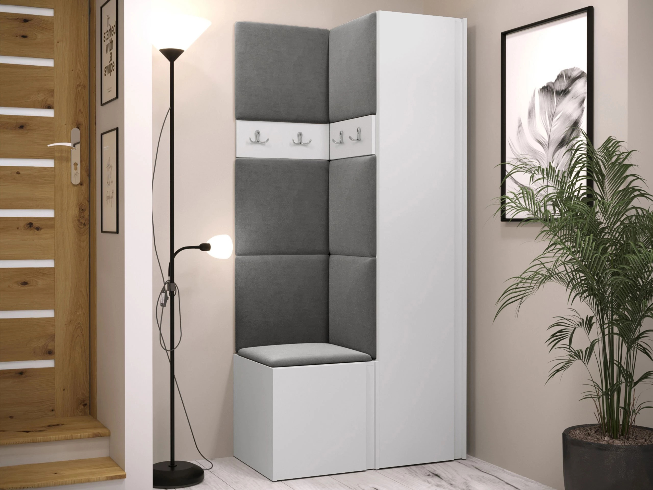 Set arredo da corridoio Pinis XXIV (Bianco)