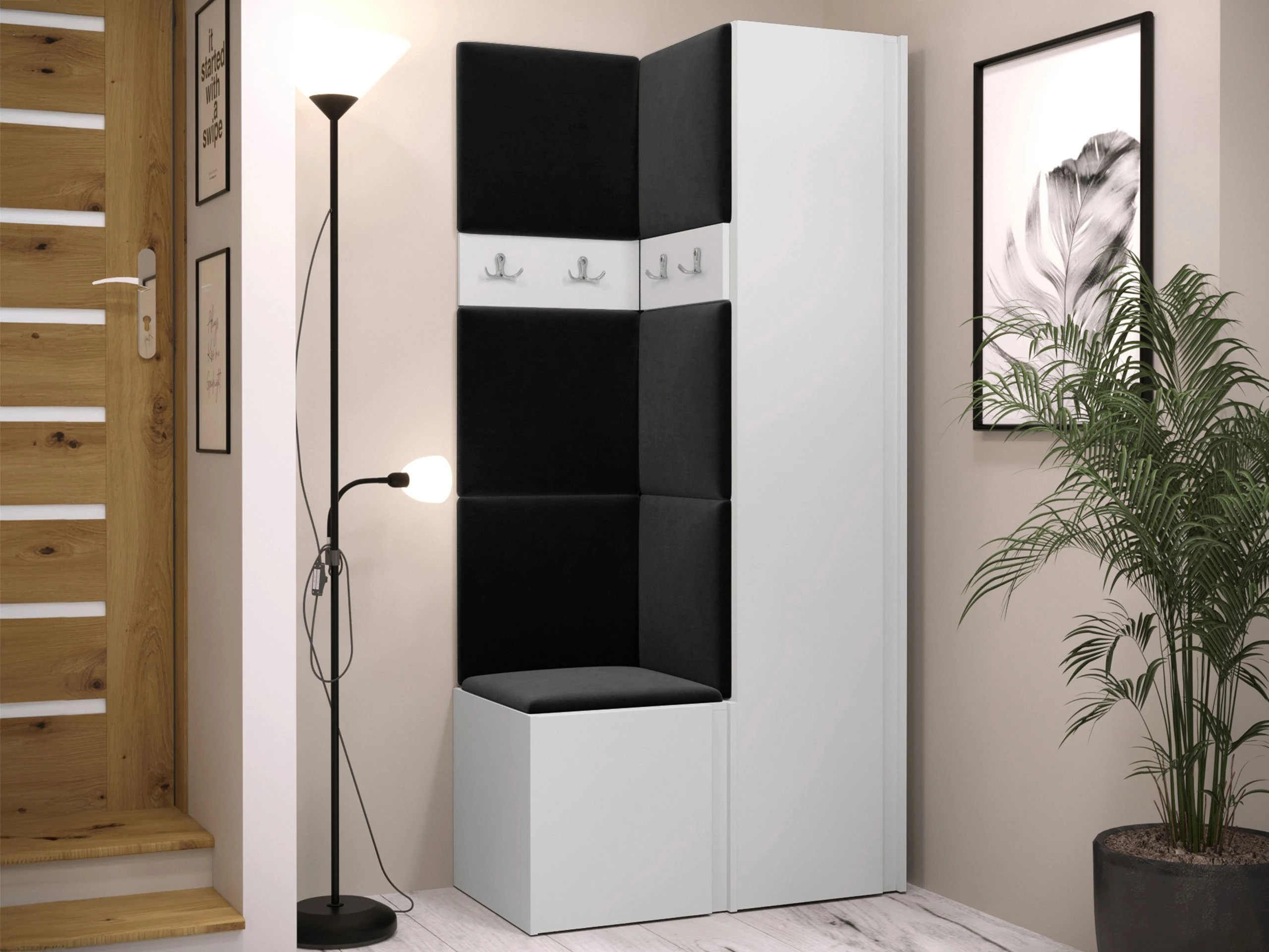 Set arredo da corridoio Pinis XXIV (Bianco)
