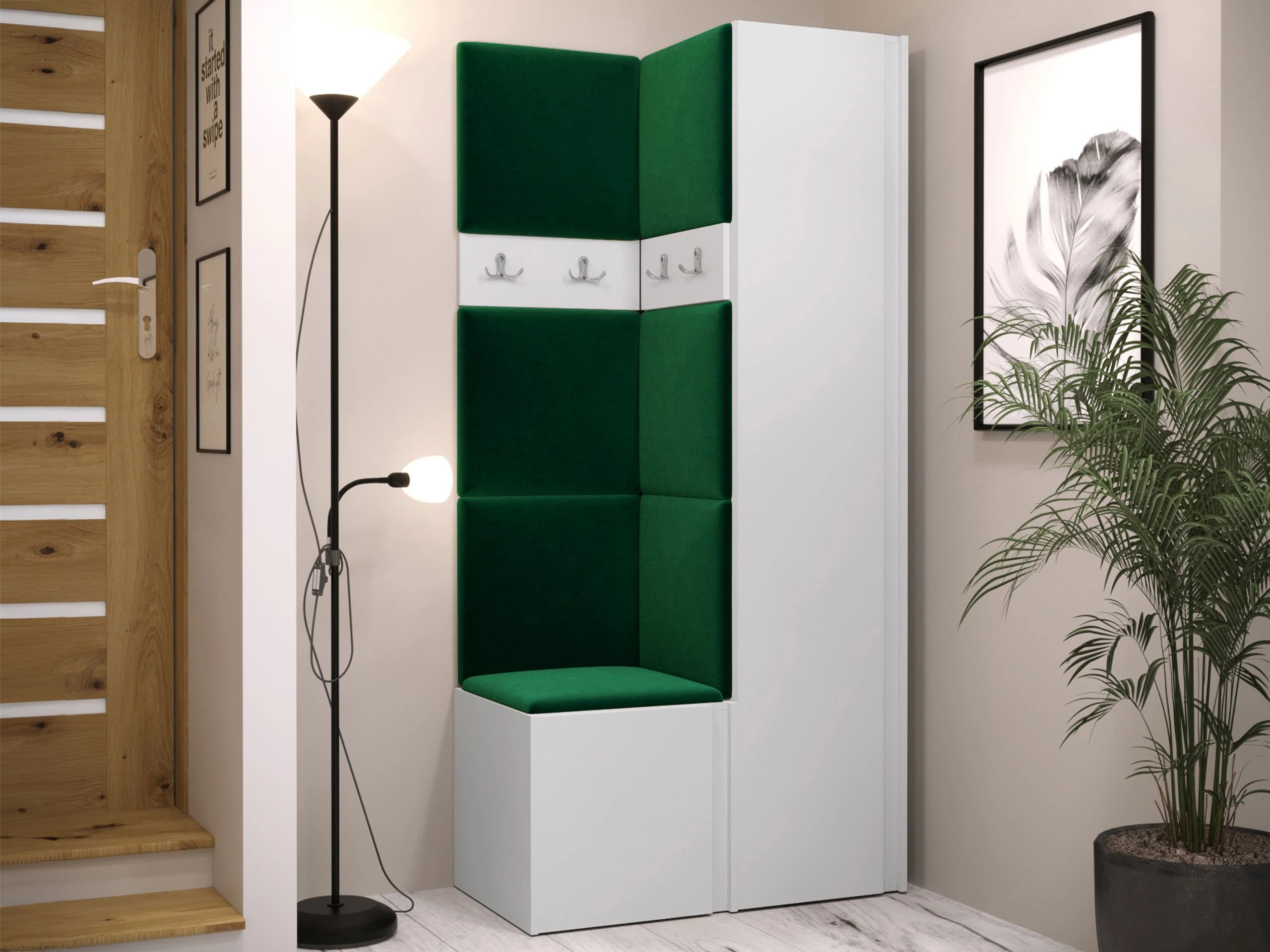 Set arredo da corridoio Pinis XXIV (Bianco)