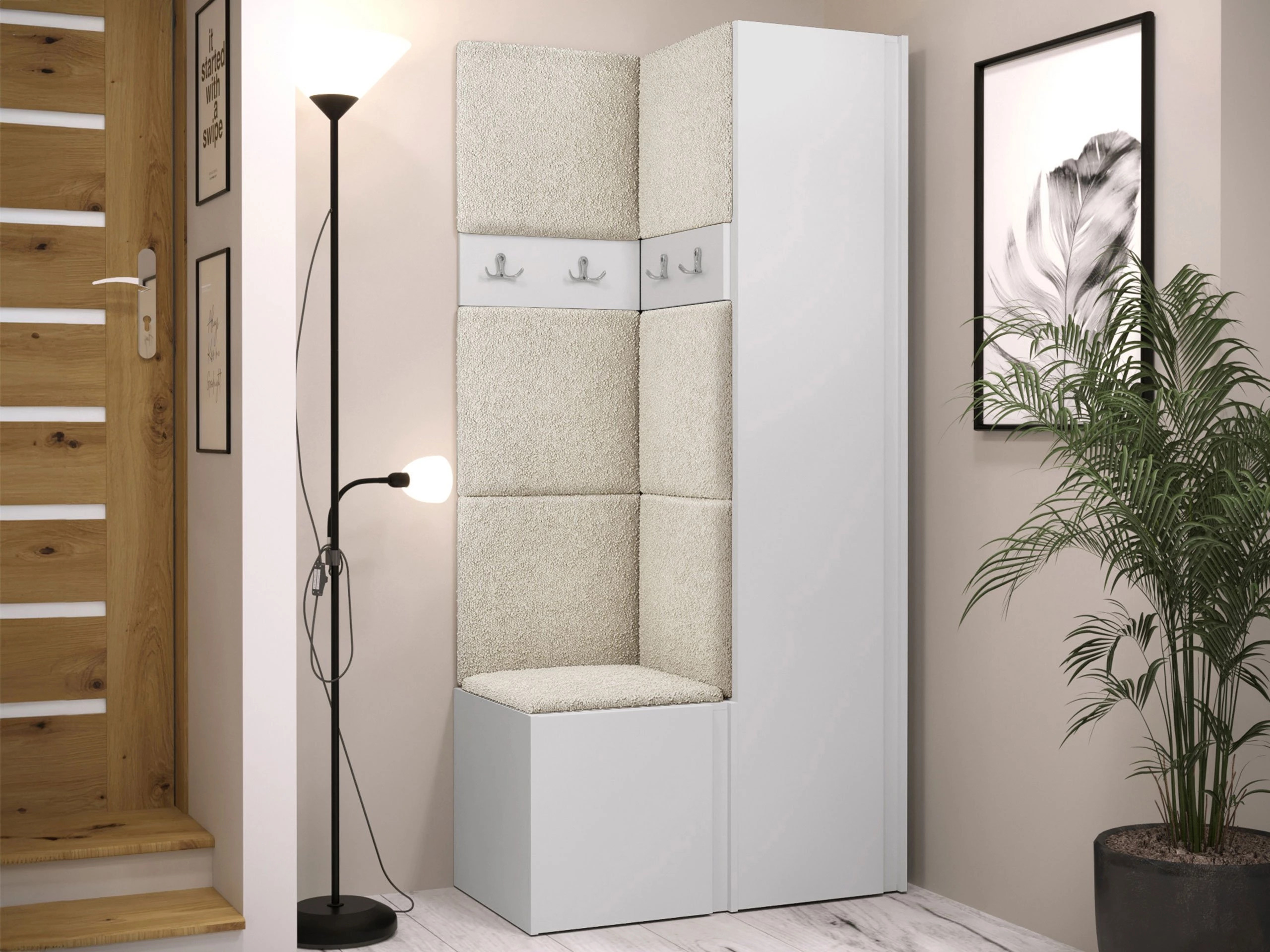 Set arredo da corridoio Pinis XXIV (Bianco)