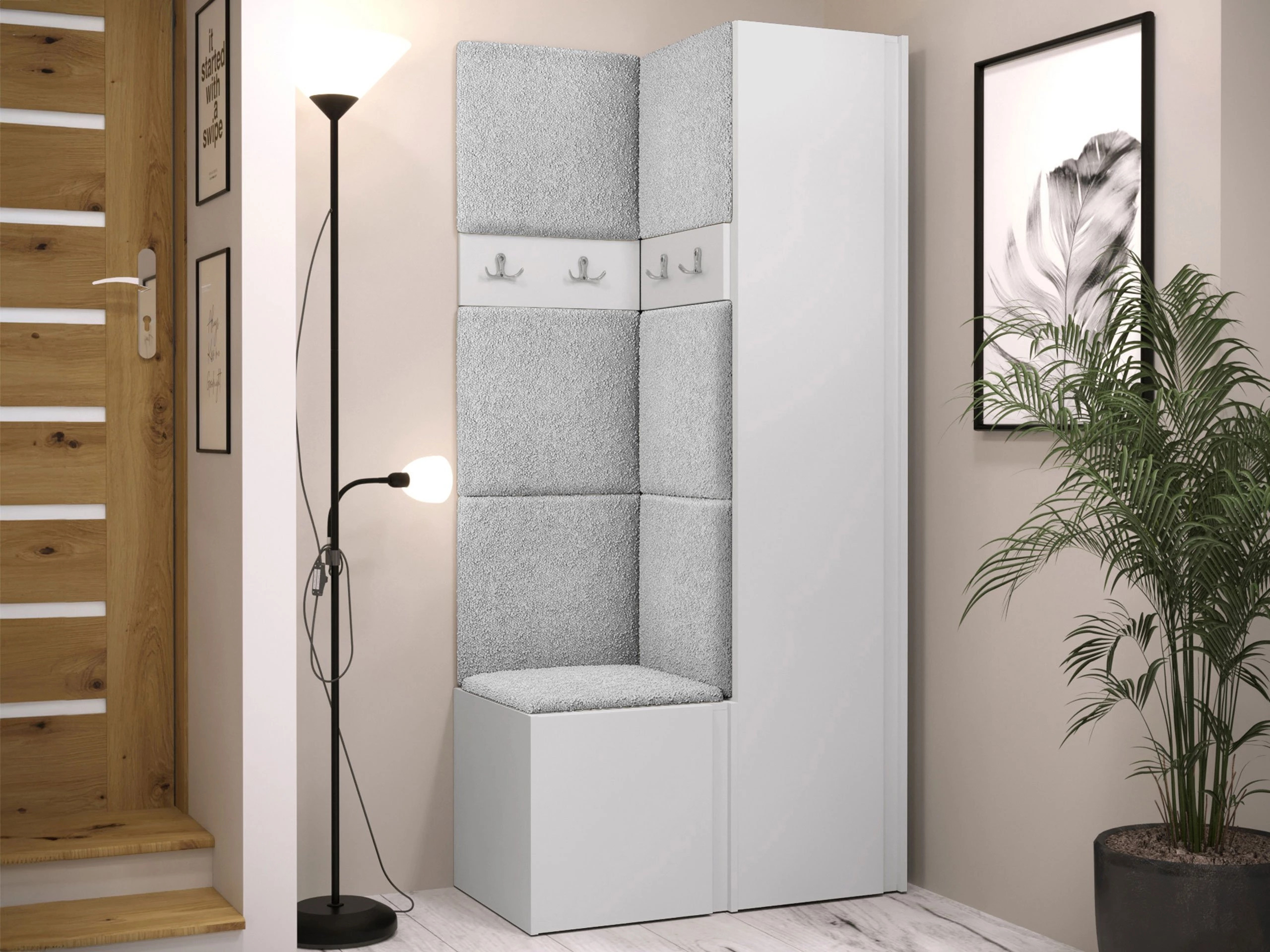 Set arredo da corridoio Pinis XXIV (Bianco)