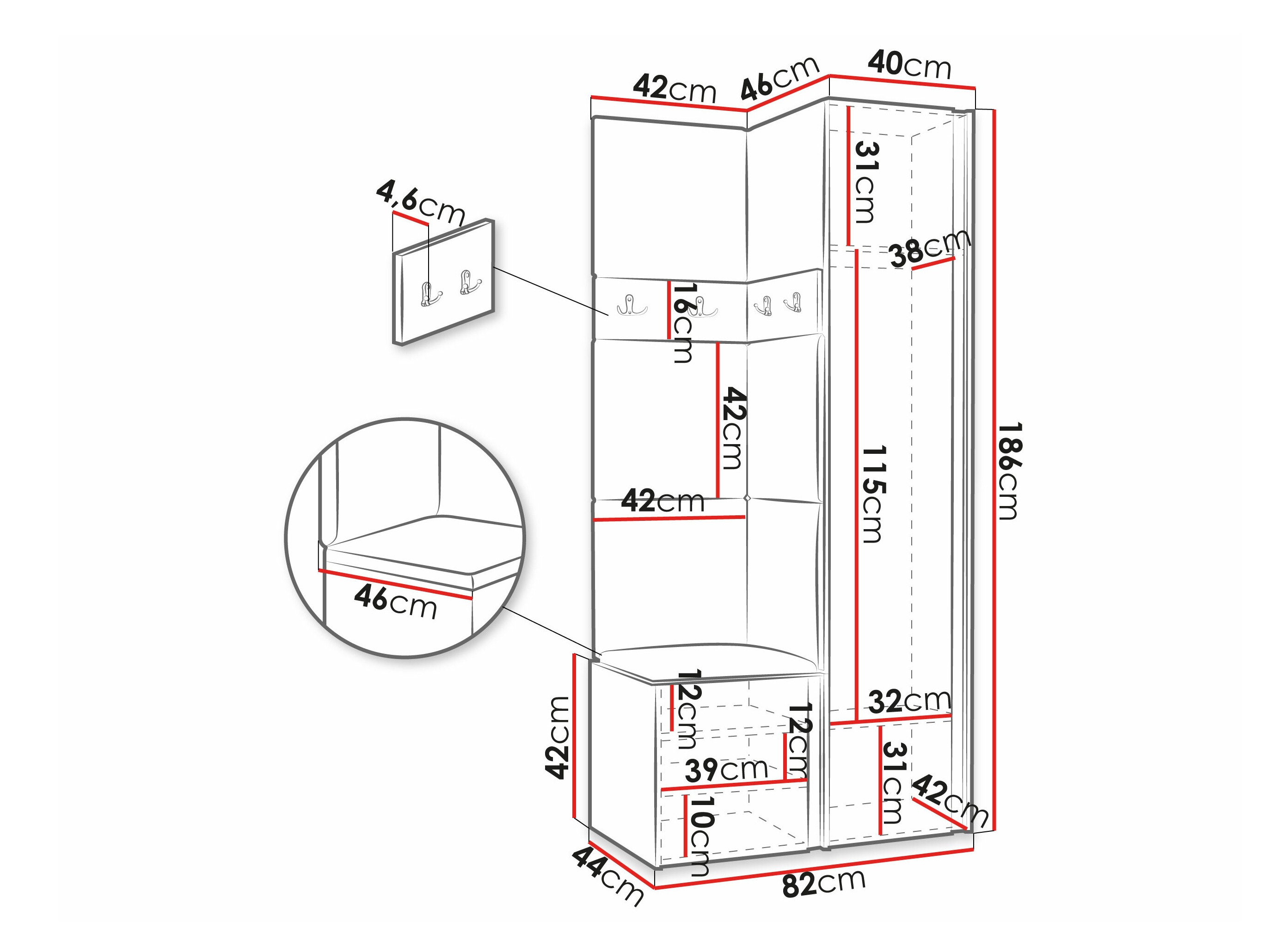 Set arredo da corridoio Pinis XXIV (Cachemire)