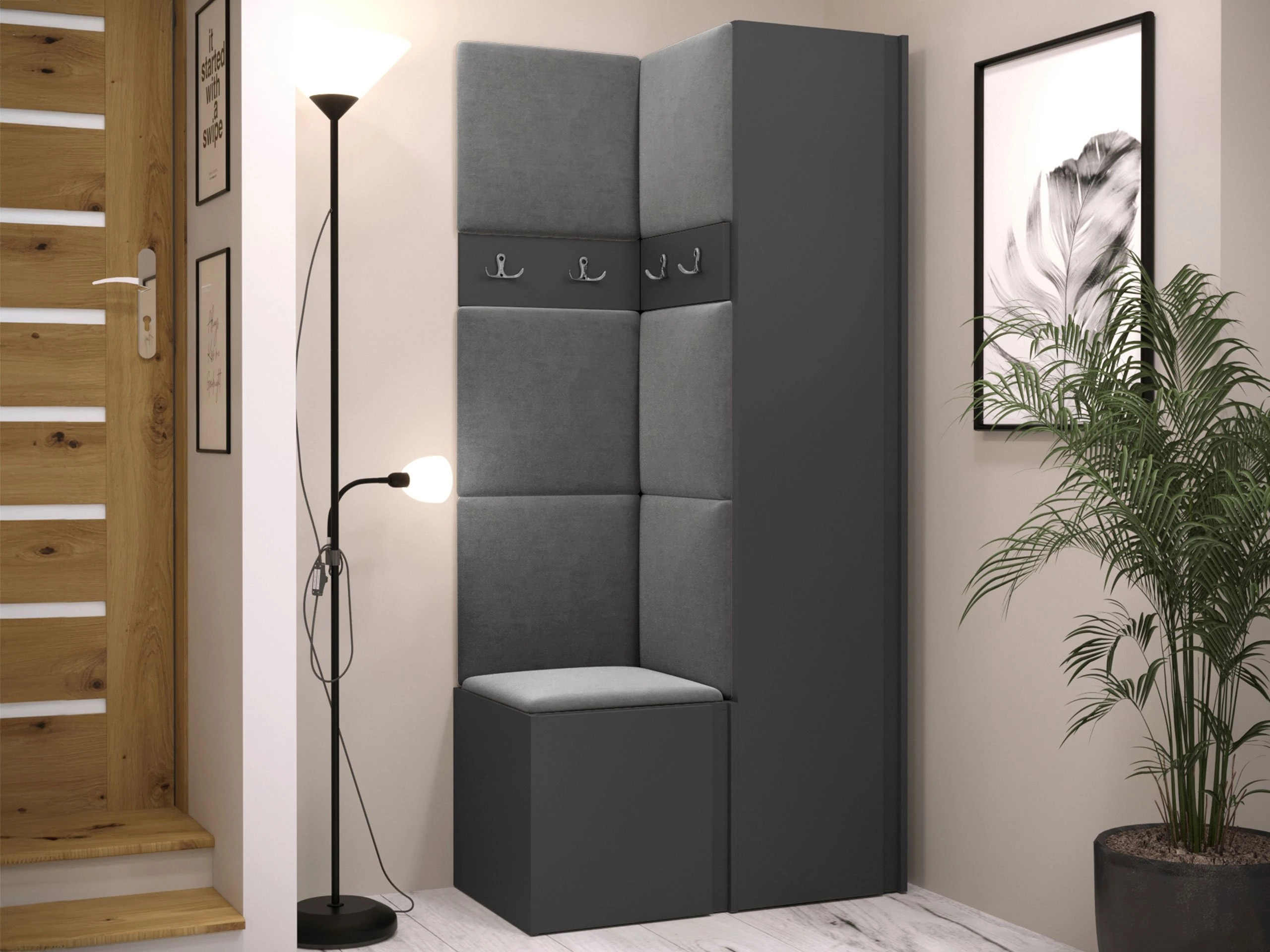 Set arredo da corridoio Pinis XXIV (Grafite)