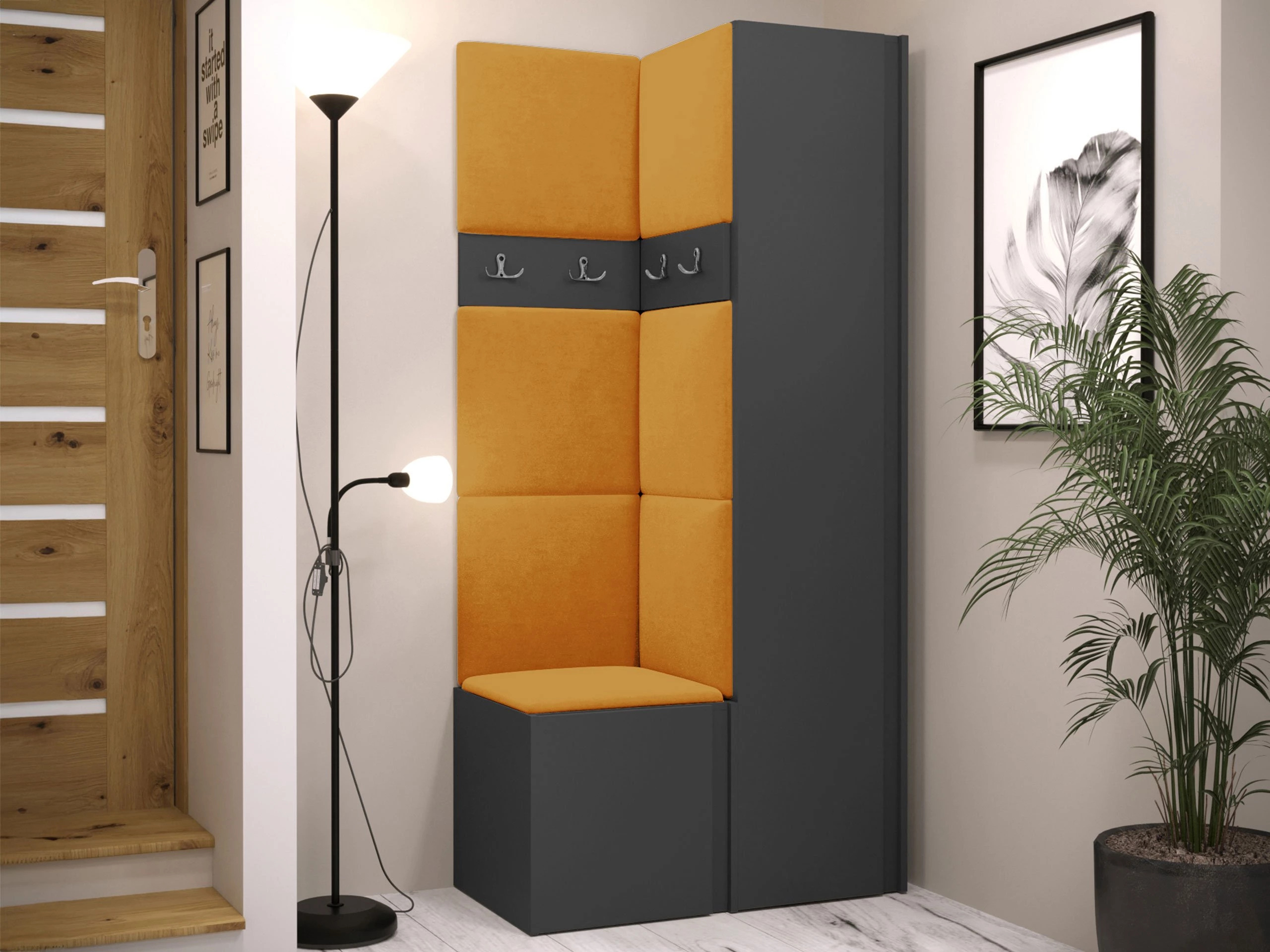 Set arredo da corridoio Pinis XXIV (Grafite)