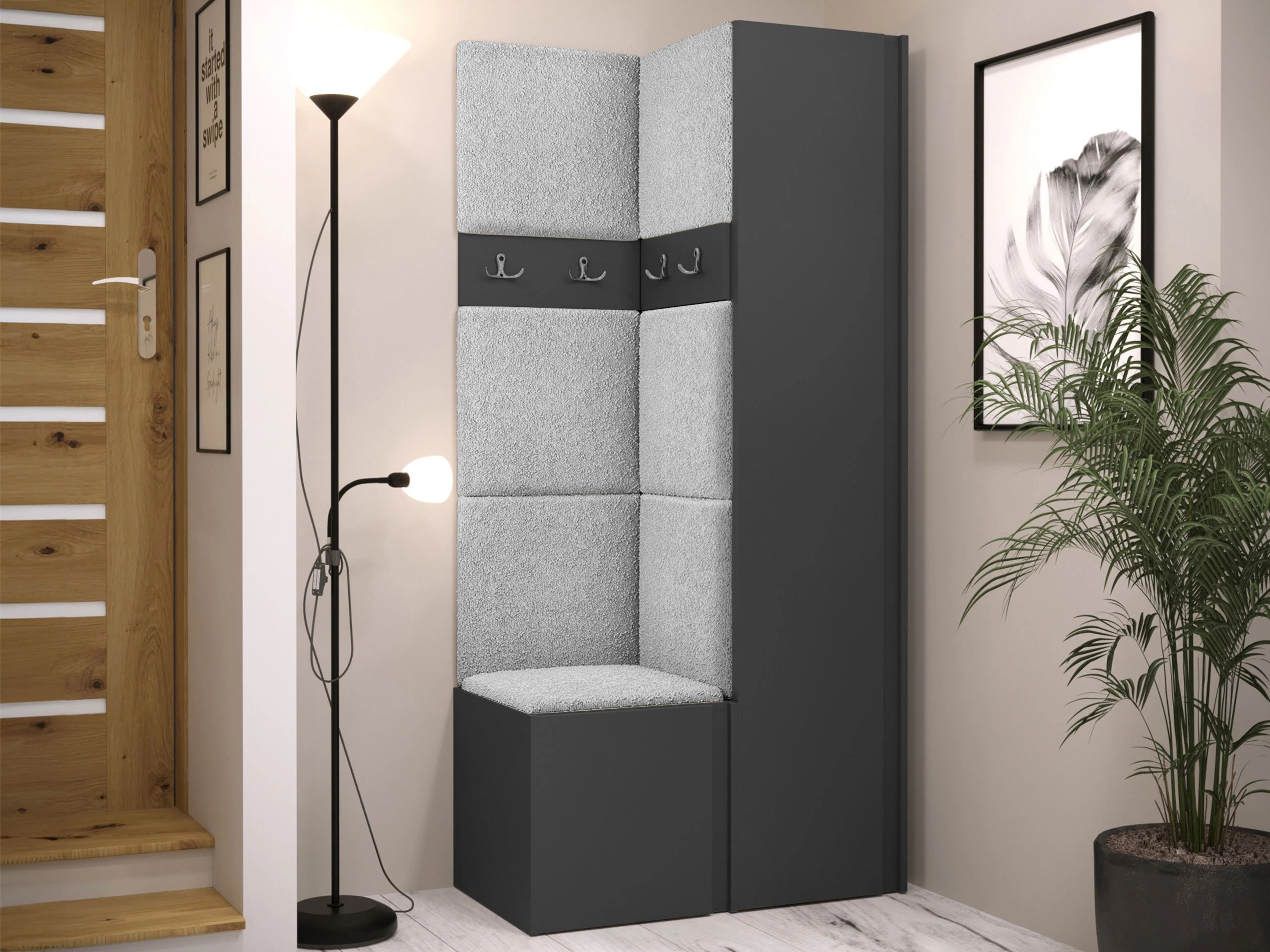 Set arredo da corridoio Pinis XXIV (Grafite)
