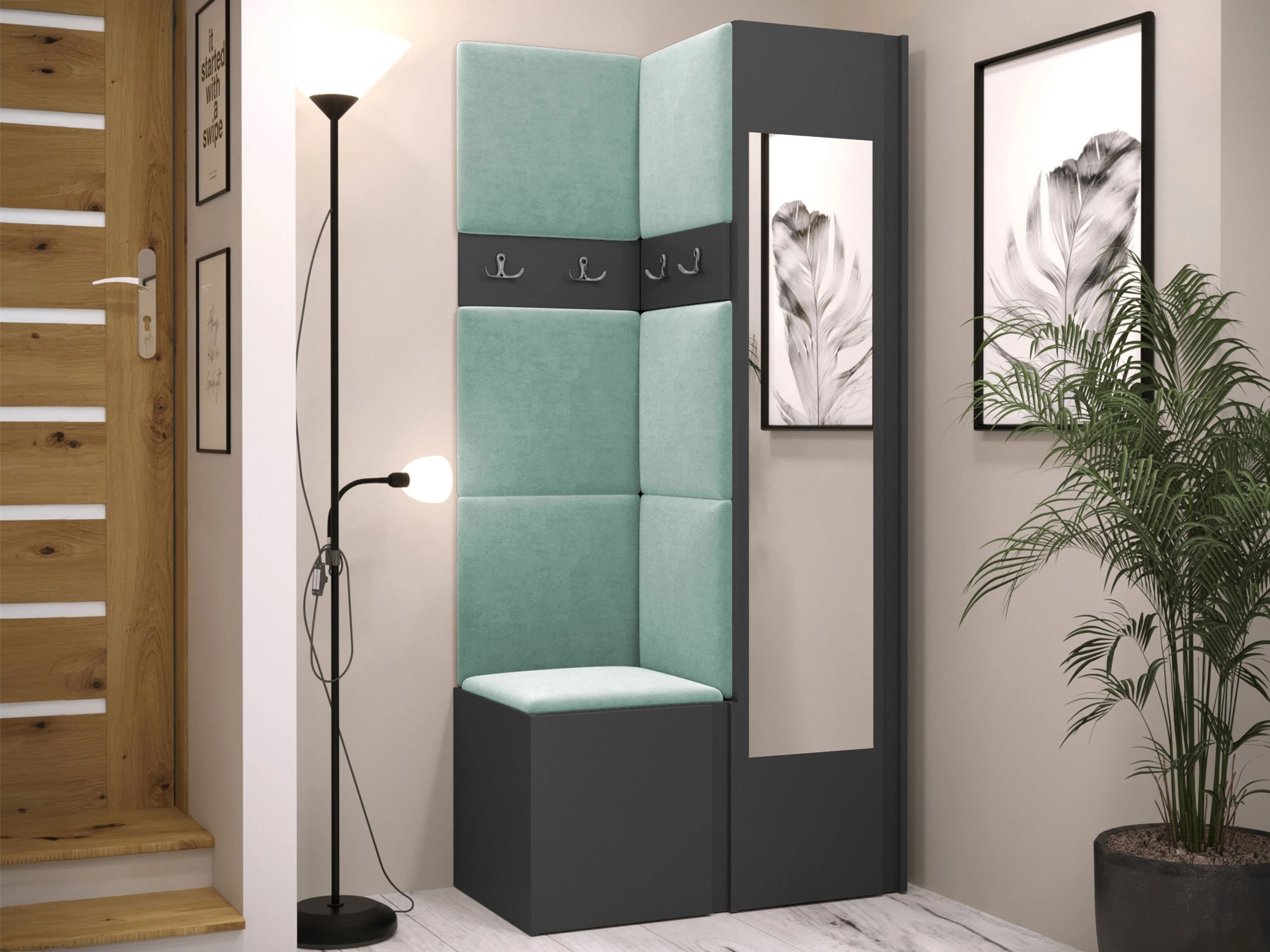 Set arredo da corridoio Pinis XXV (Grafite)