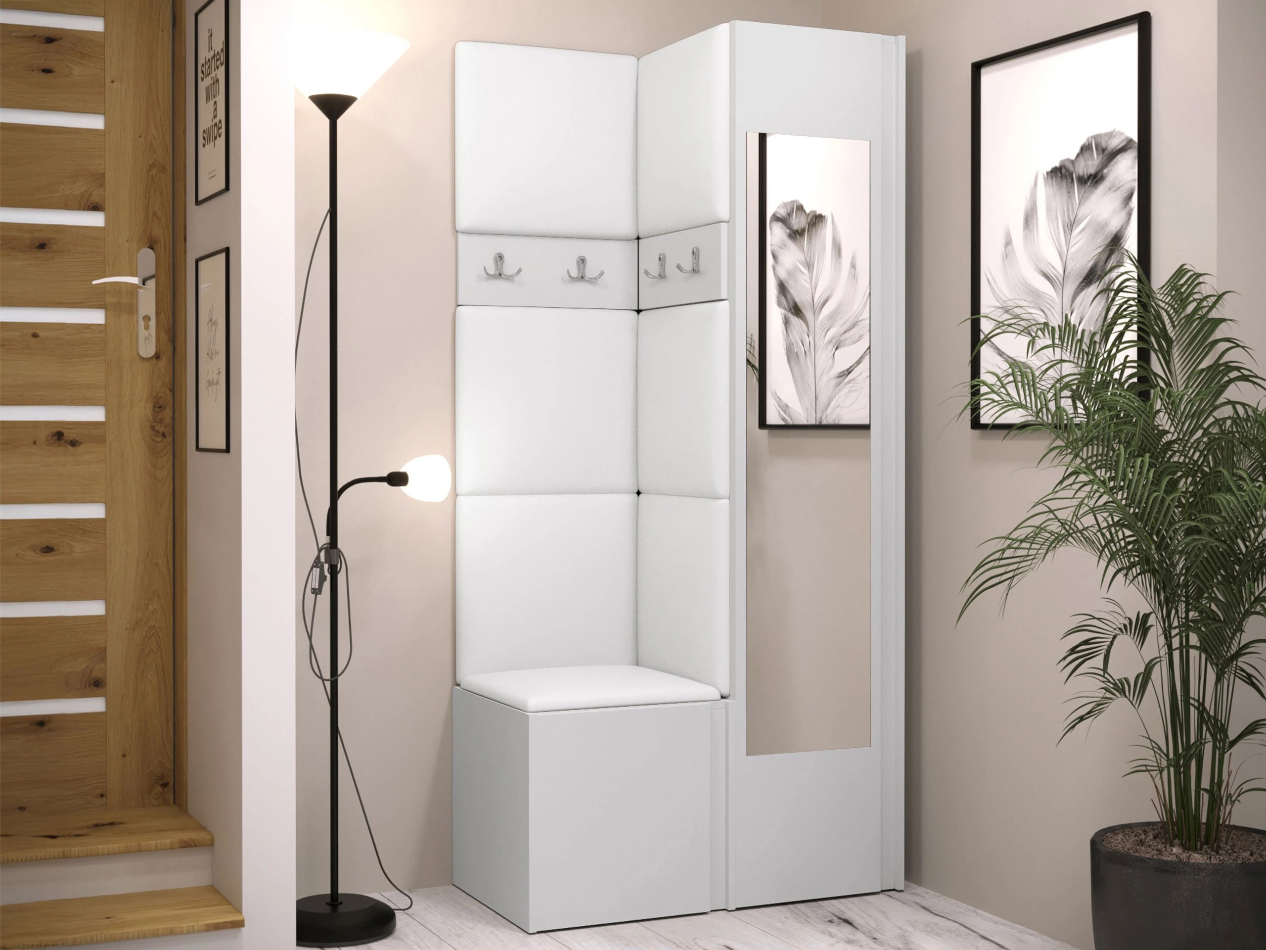 Set arredo da corridoio Pinis XXV (Bianco)