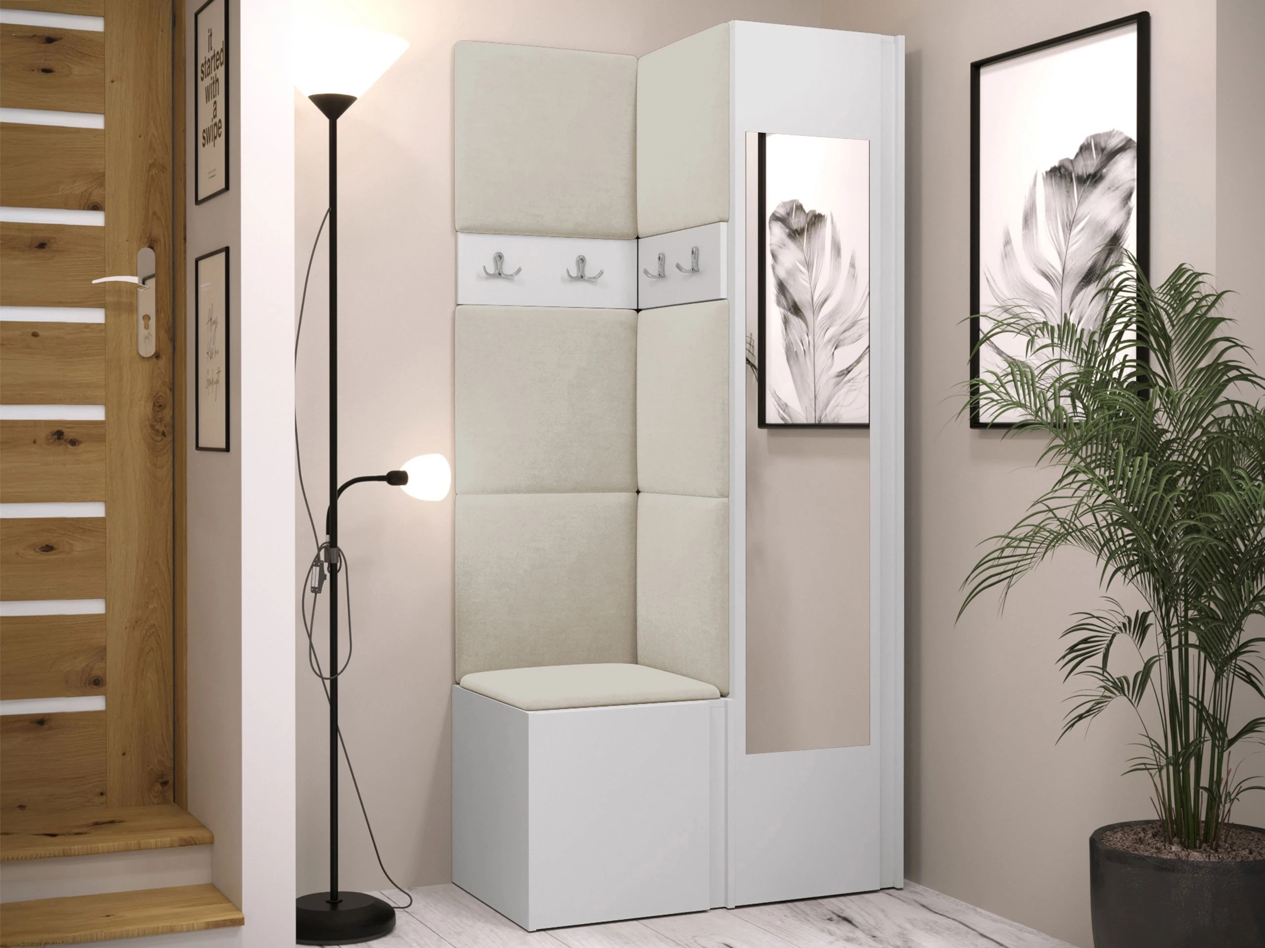 Set arredo da corridoio Pinis XXV (Bianco)