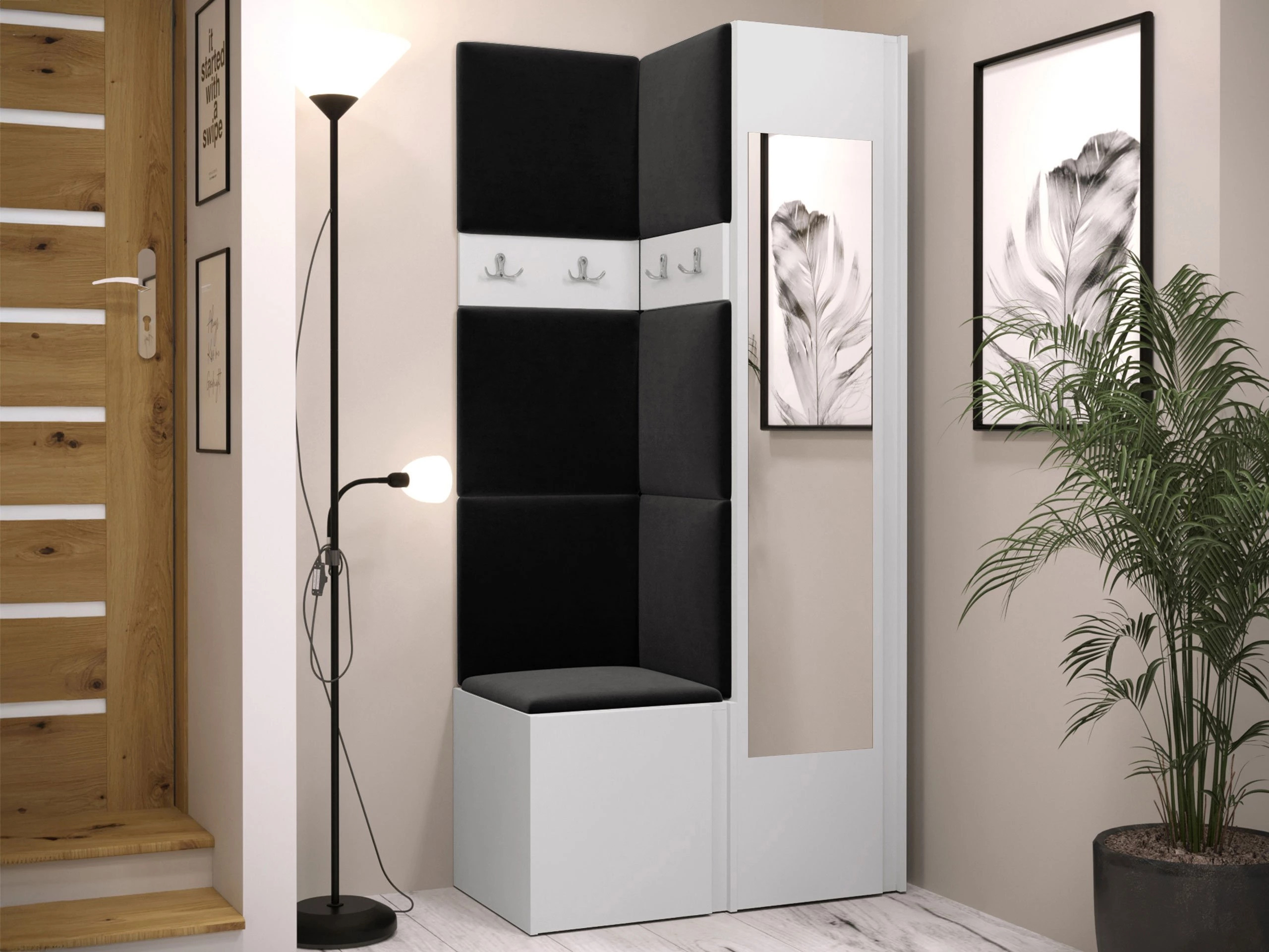 Set arredo da corridoio Pinis XXV (Bianco)