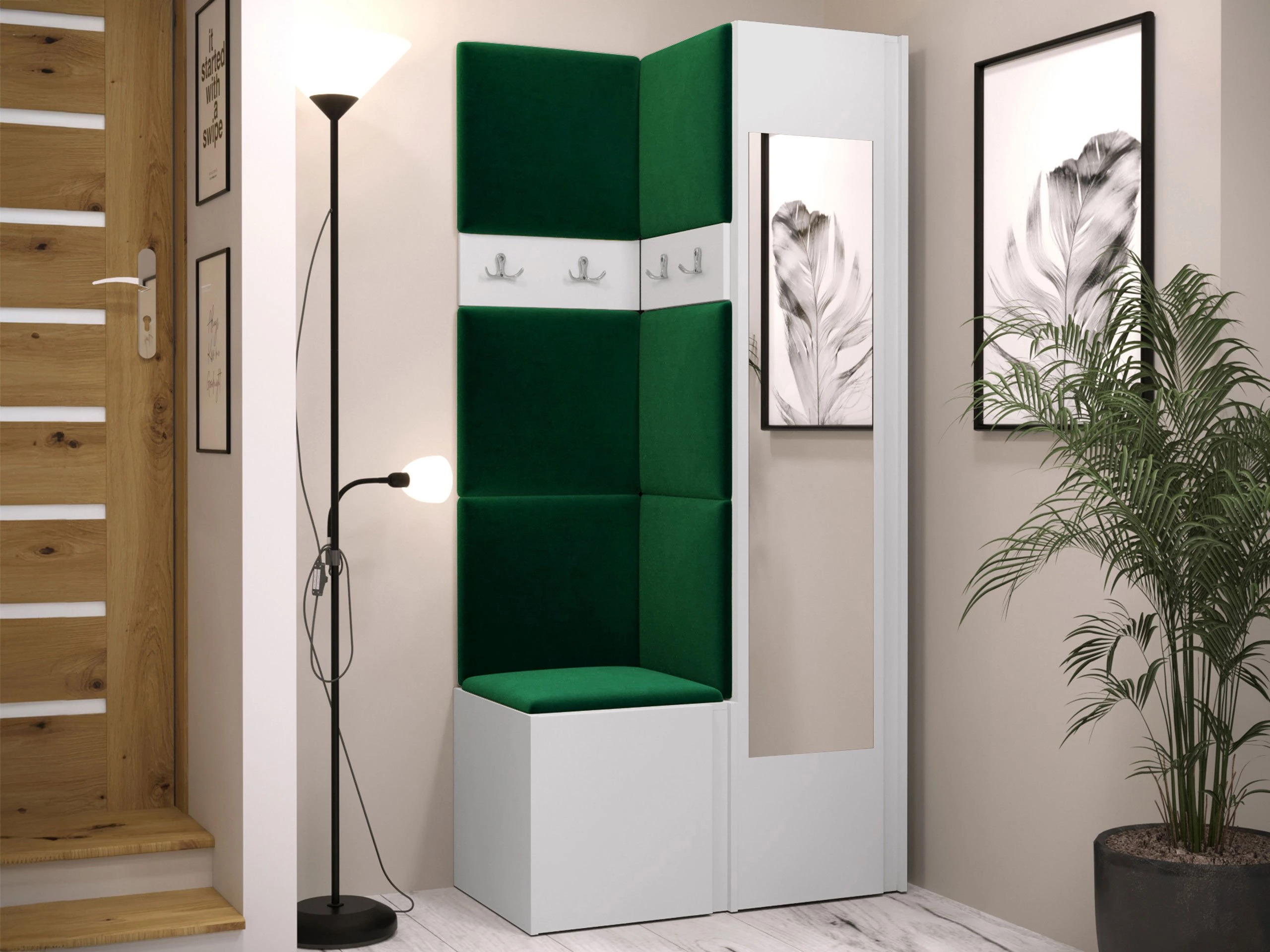 Set arredo da corridoio Pinis XXV (Bianco)