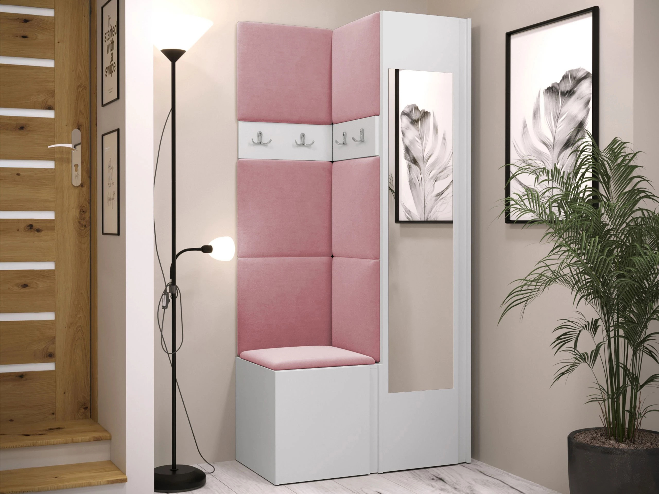 Set arredo da corridoio Pinis XXV (Bianco)