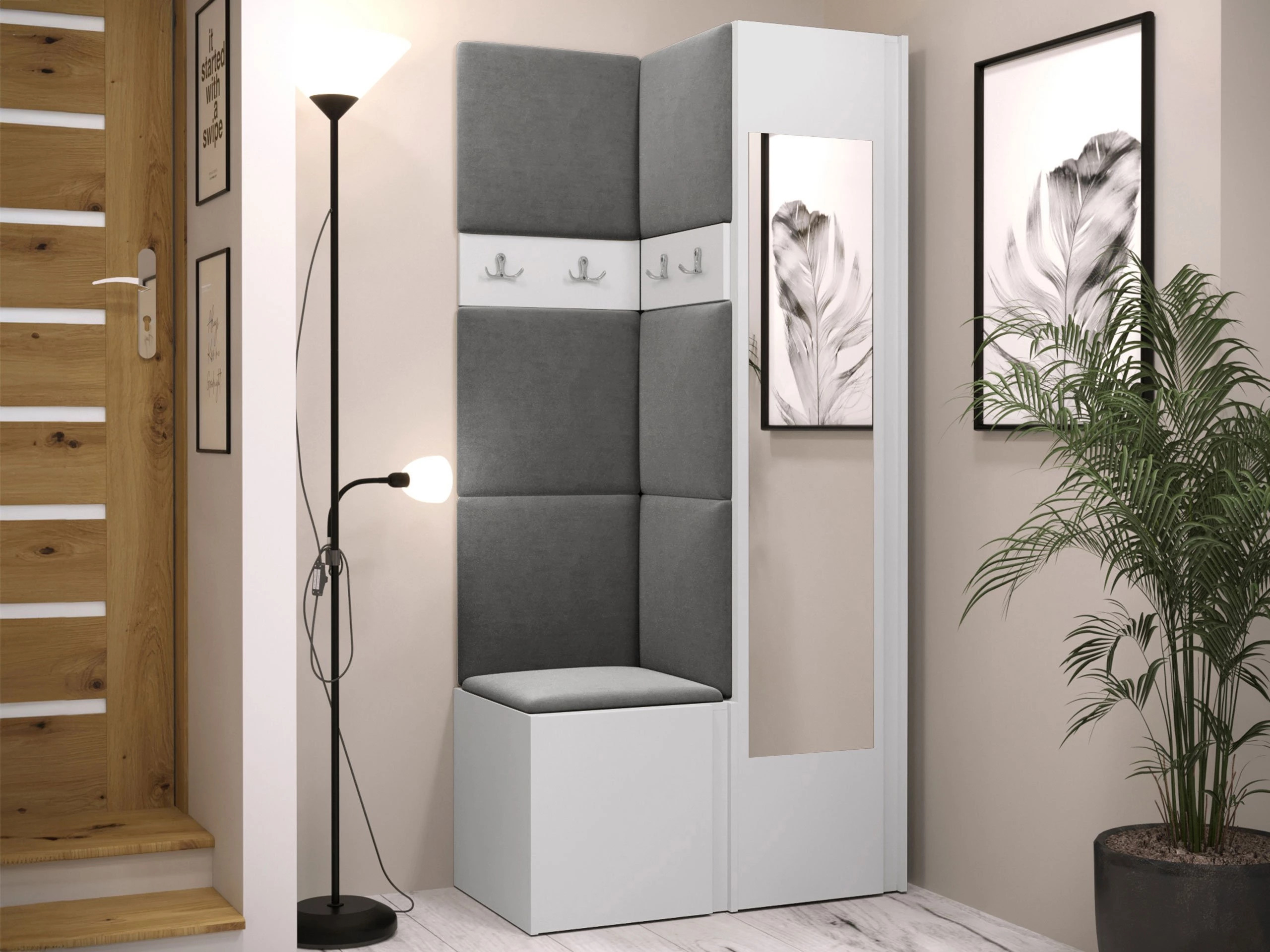 Set arredo da corridoio Pinis XXV (Bianco)