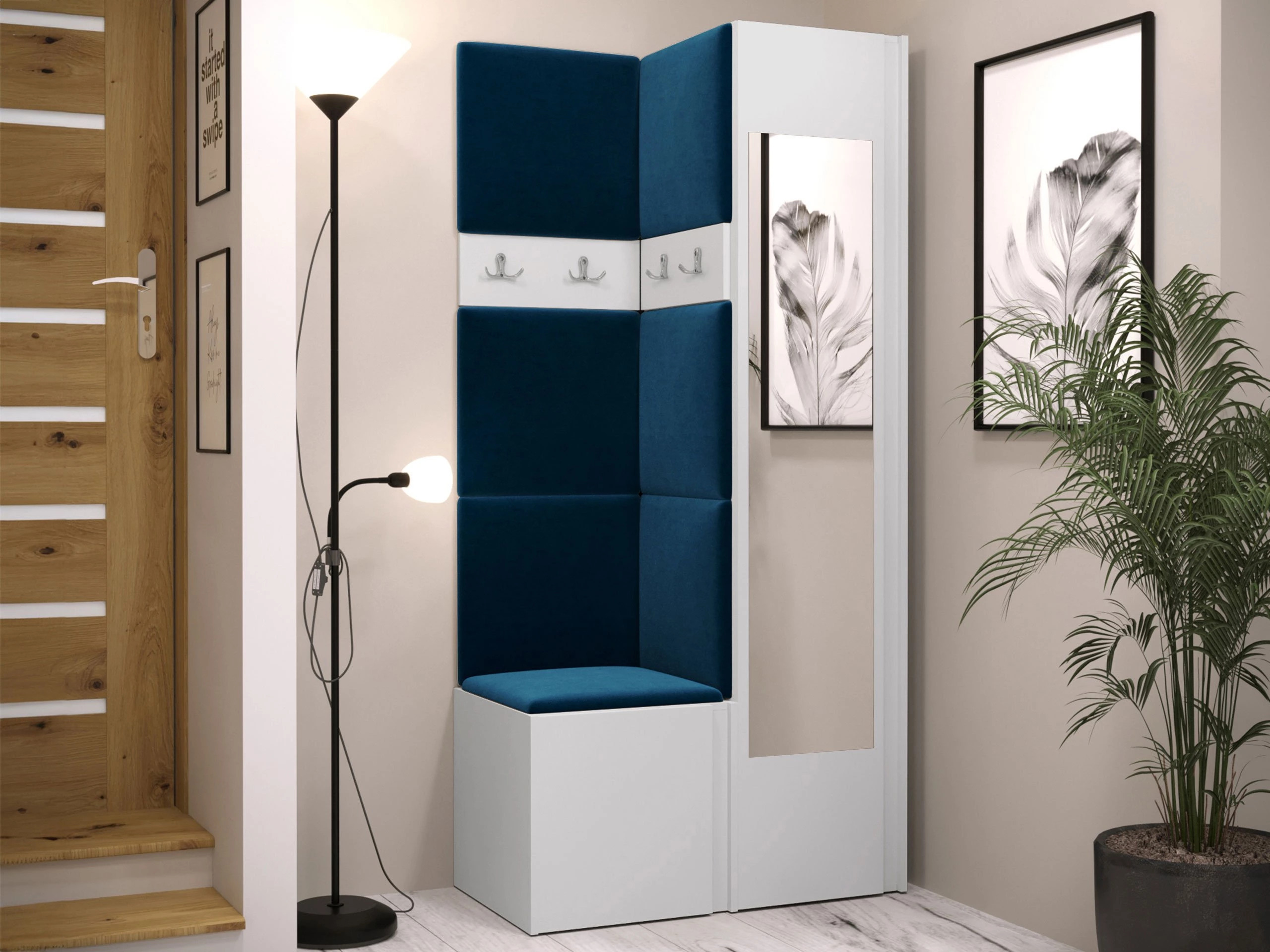 Set arredo da corridoio Pinis XXV (Bianco)
