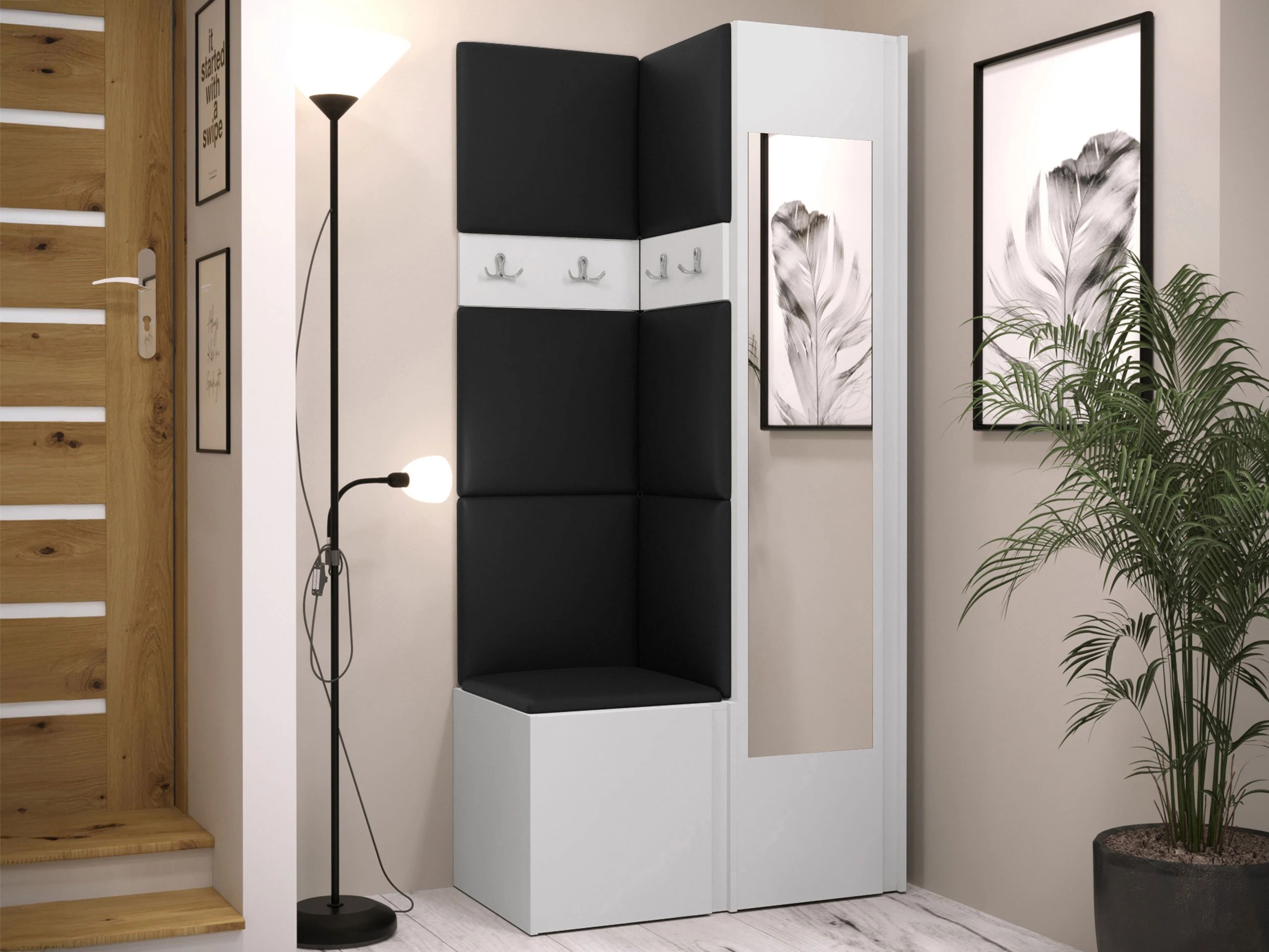 Set arredo da corridoio Pinis XXV (Bianco)