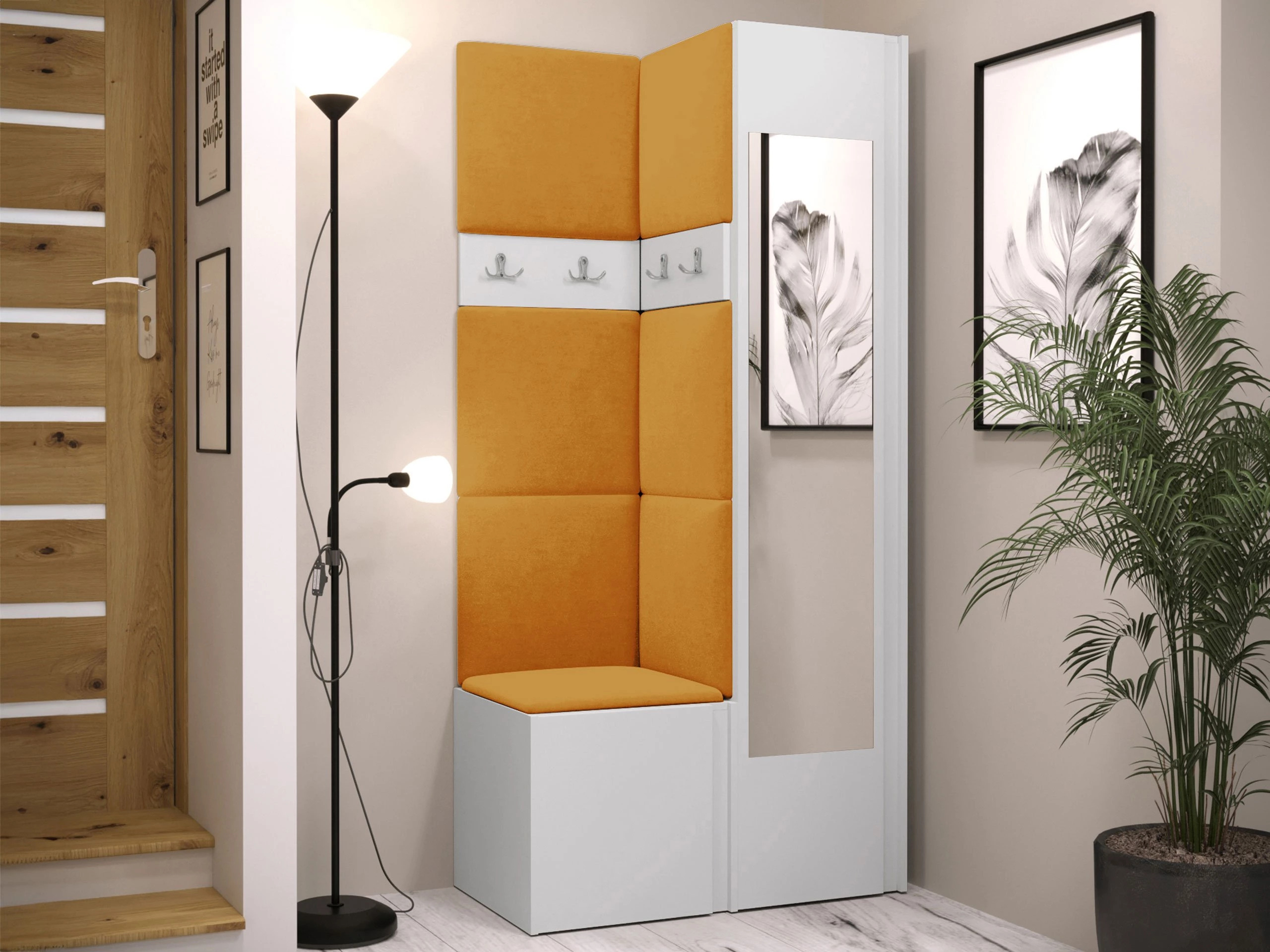 Set arredo da corridoio Pinis XXV (Bianco)