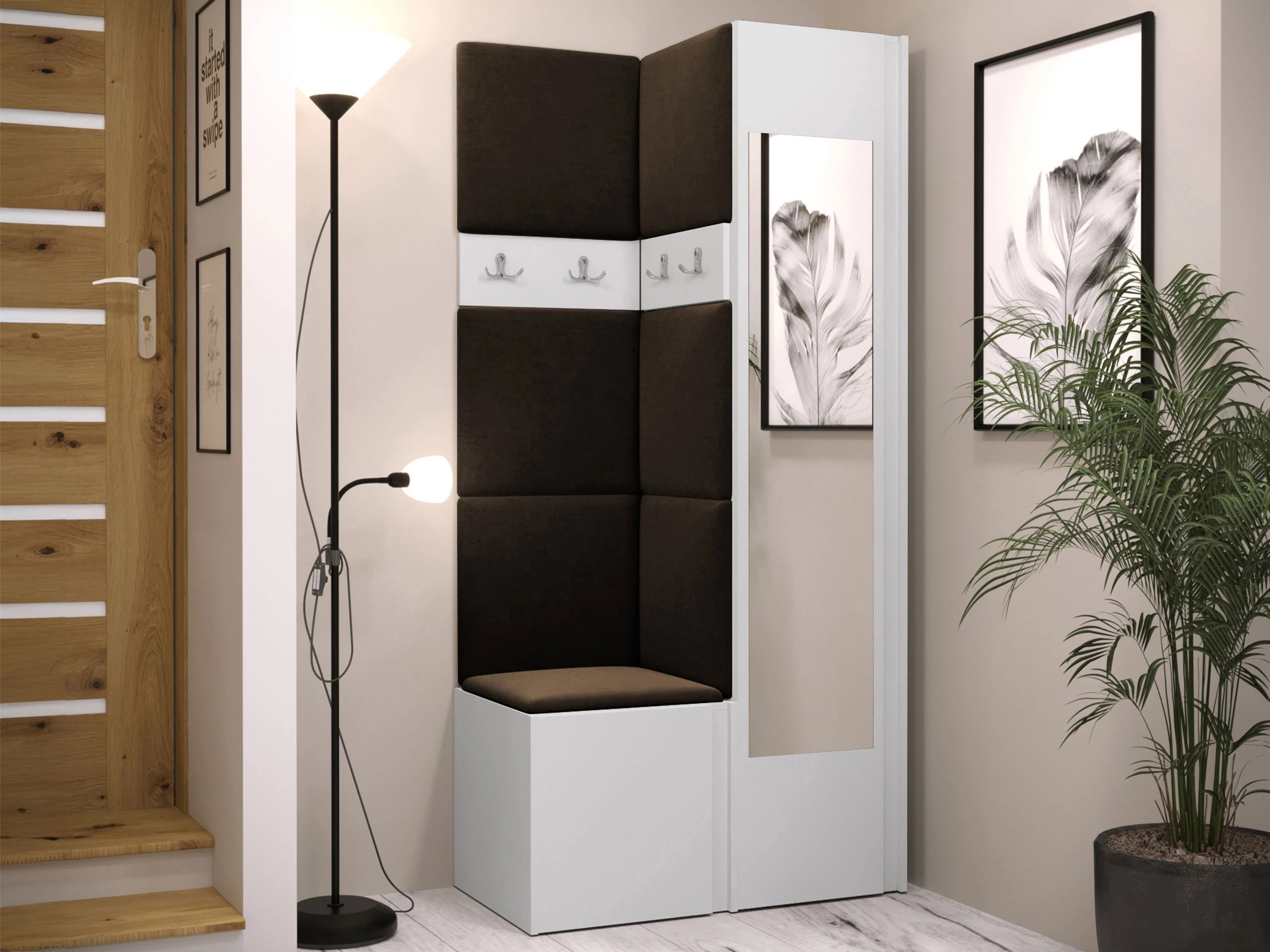 Set arredo da corridoio Pinis XXV (Bianco)