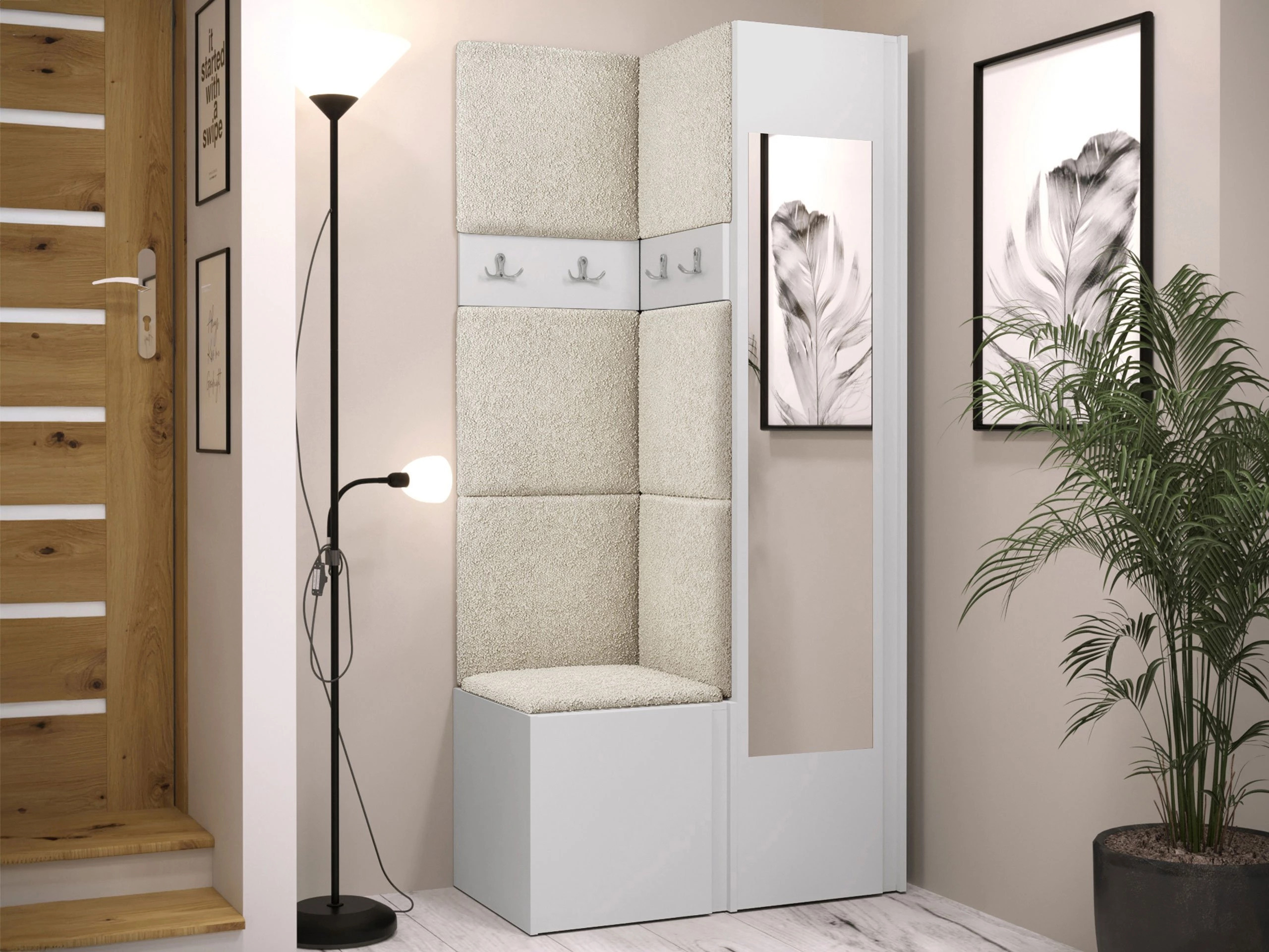 Set arredo da corridoio Pinis XXV (Bianco)