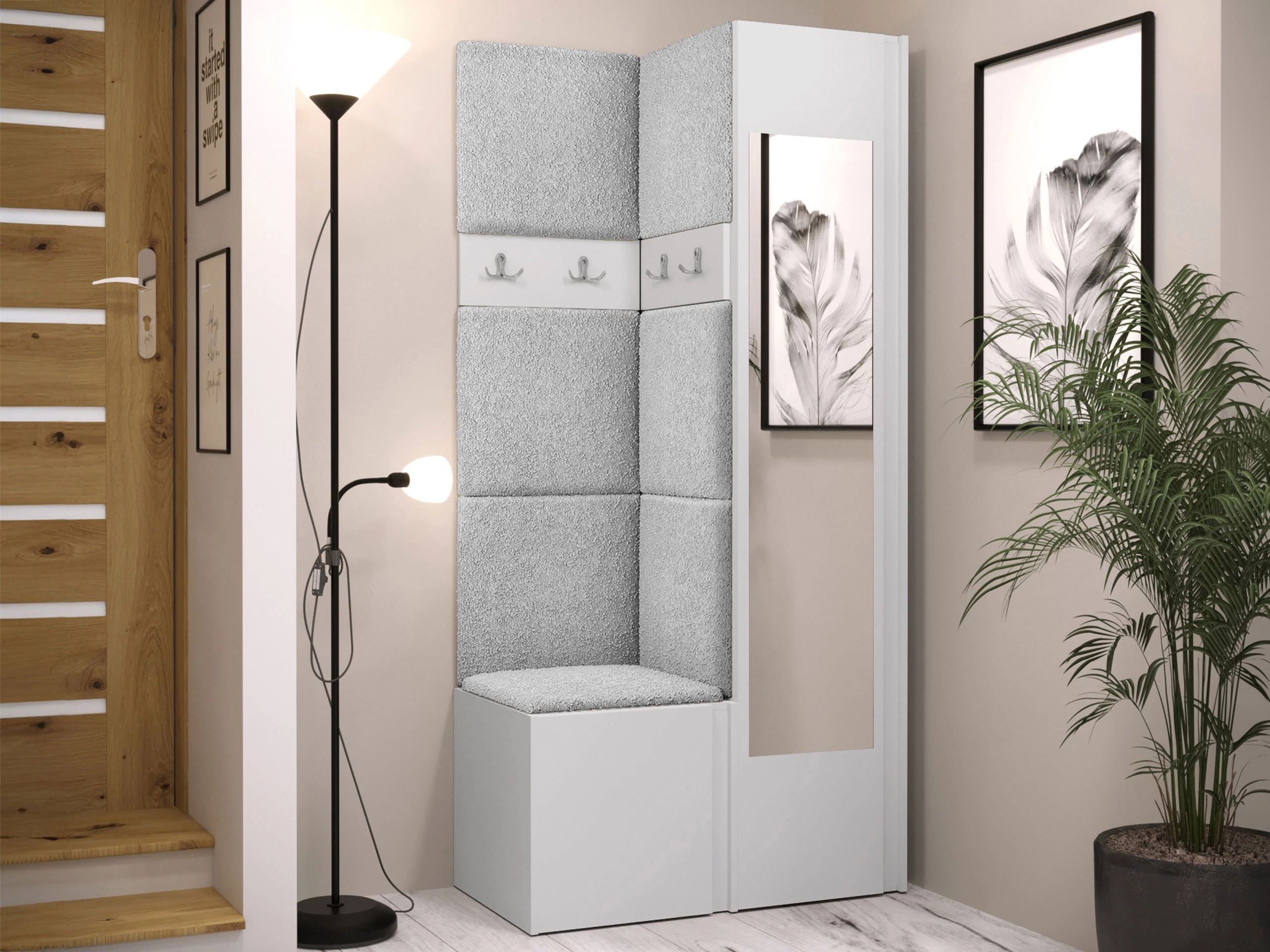 Set arredo da corridoio Pinis XXV (Bianco)