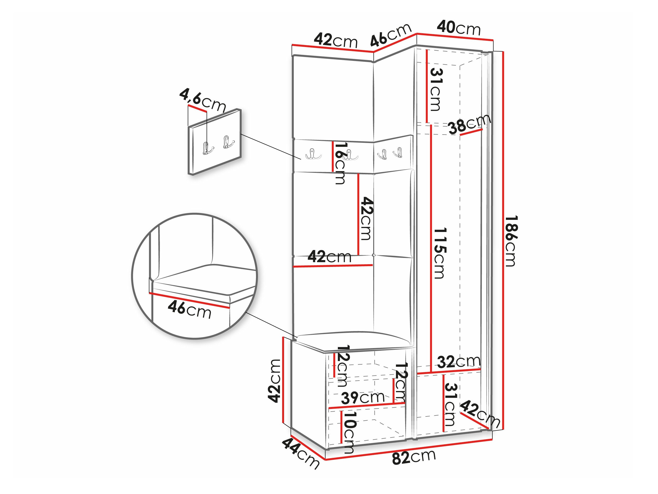 Set arredo da corridoio Pinis XXV (Cachemire)