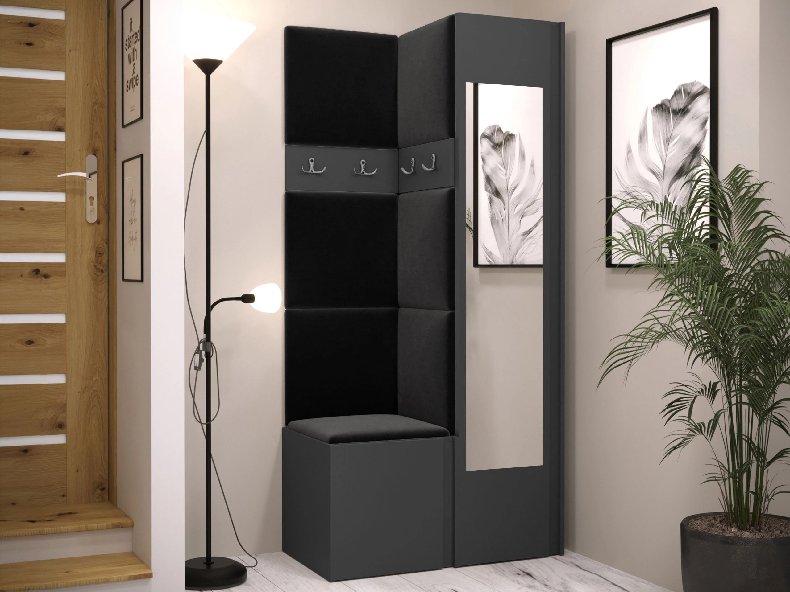 Set arredo da corridoio Pinis XXV (Grafite)