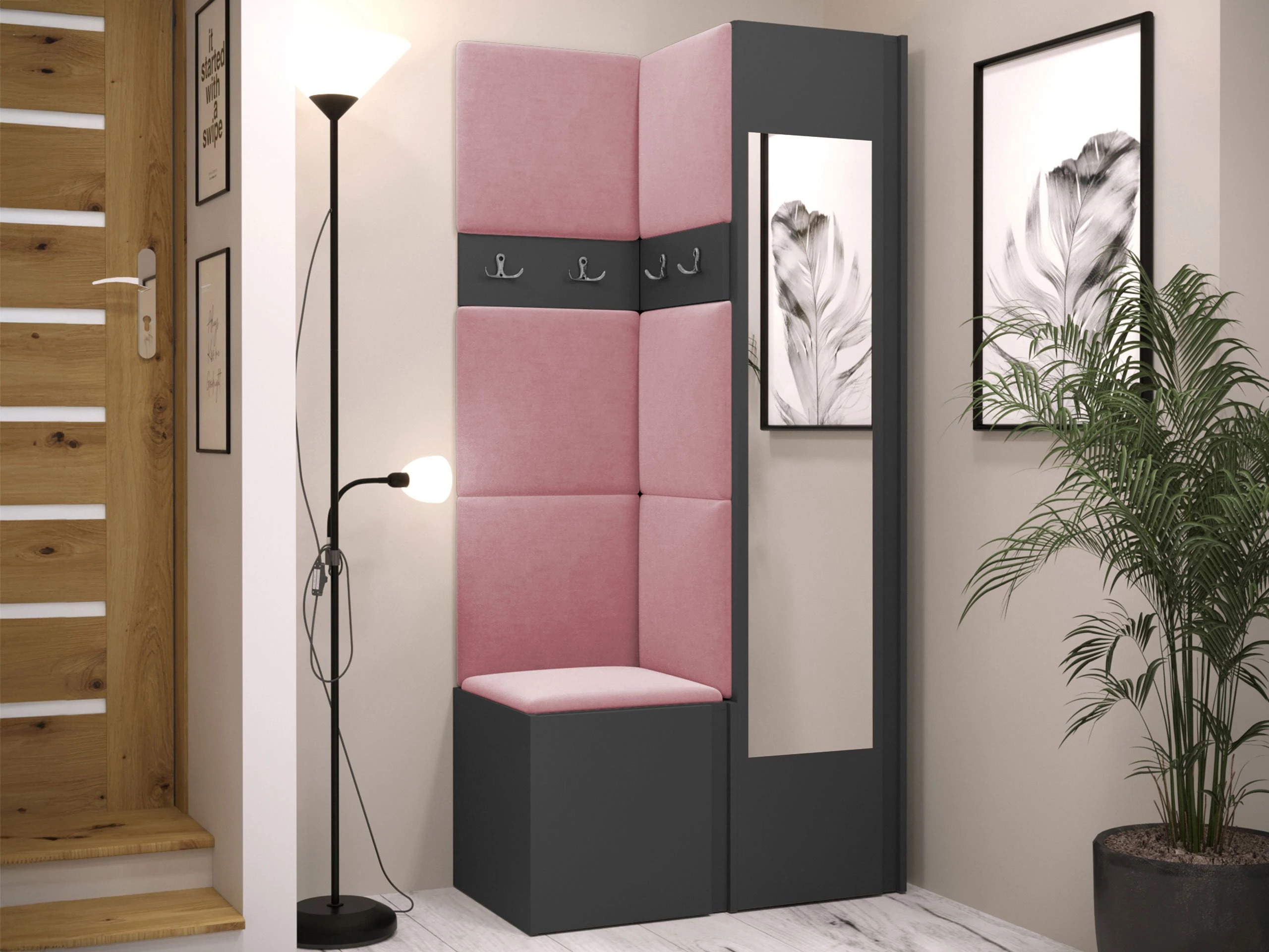 Set arredo da corridoio Pinis XXV (Grafite)