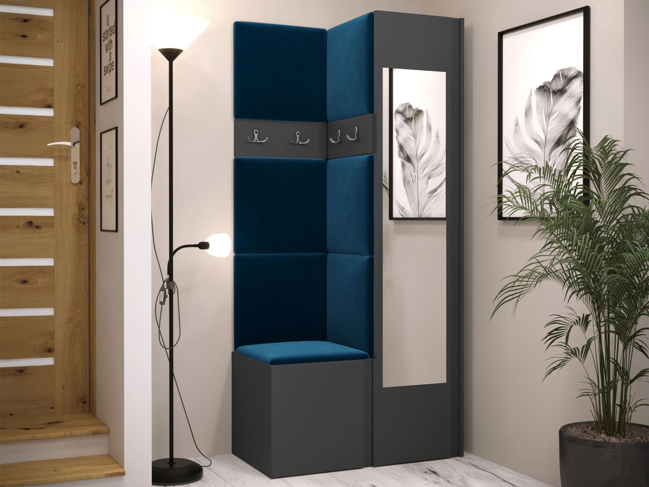 Set arredo da corridoio Pinis XXV (Grafite)