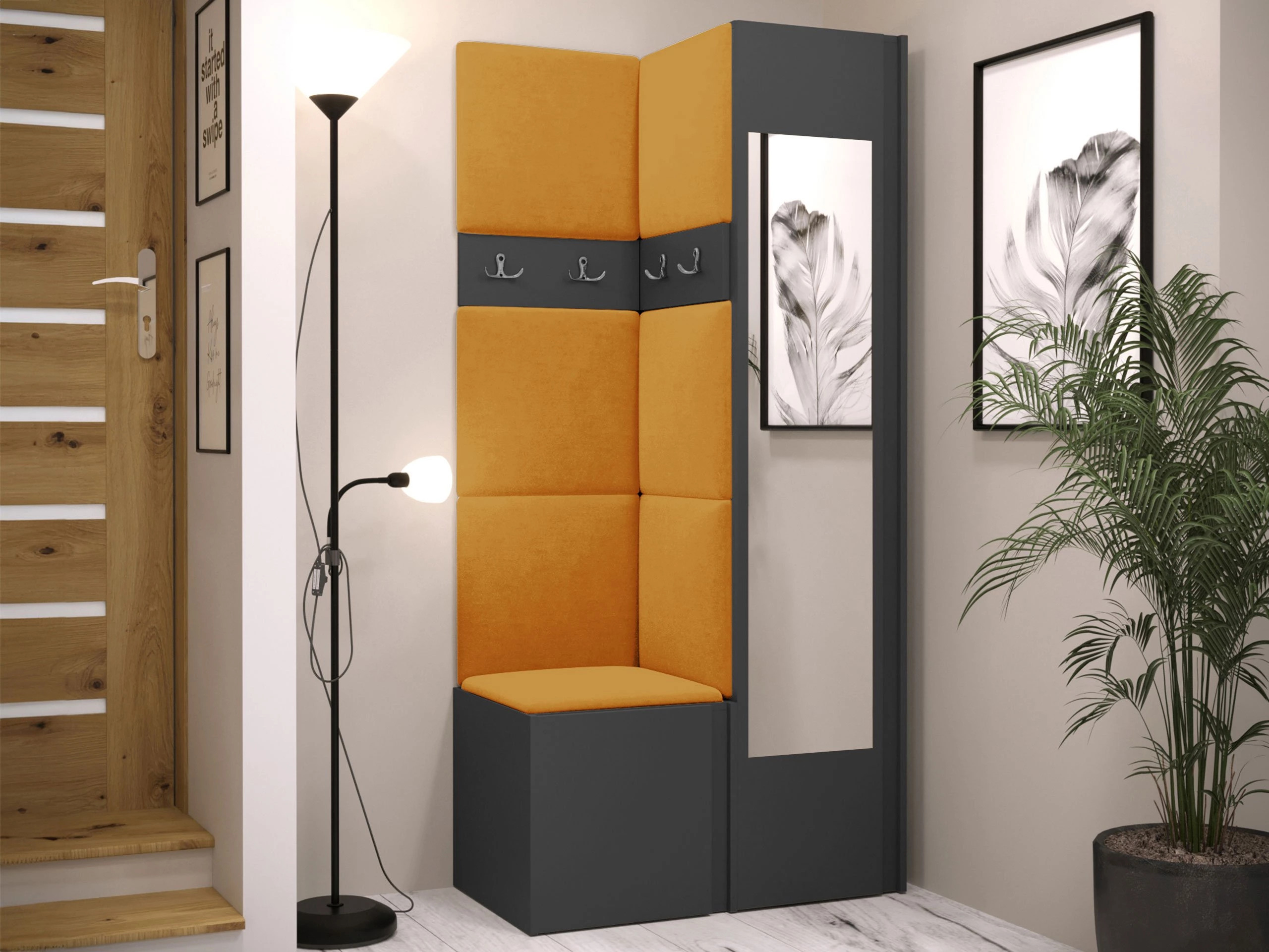 Set arredo da corridoio Pinis XXV (Grafite)