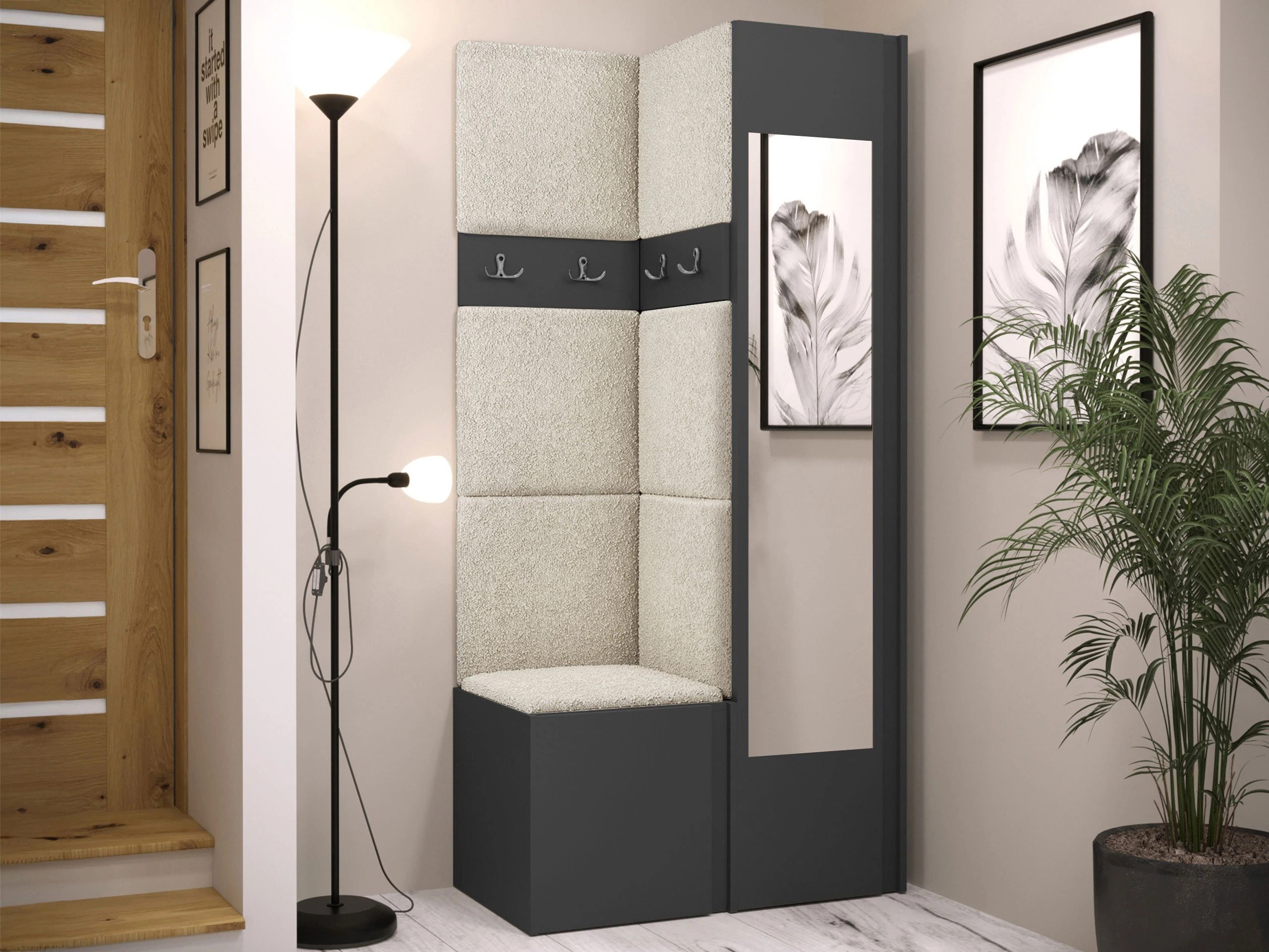 Set arredo da corridoio Pinis XXV (Grafite)