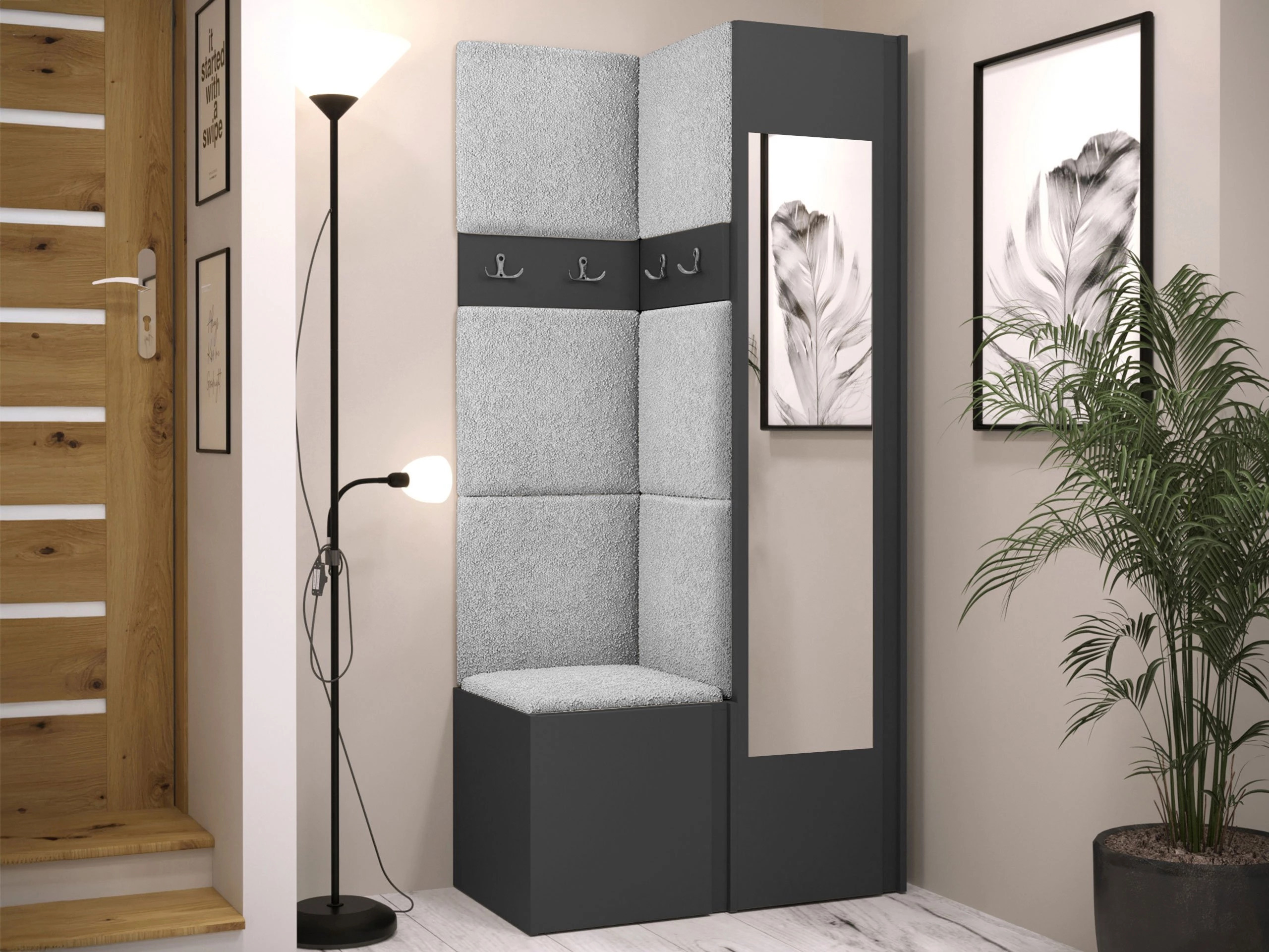 Set arredo da corridoio Pinis XXV (Grafite)