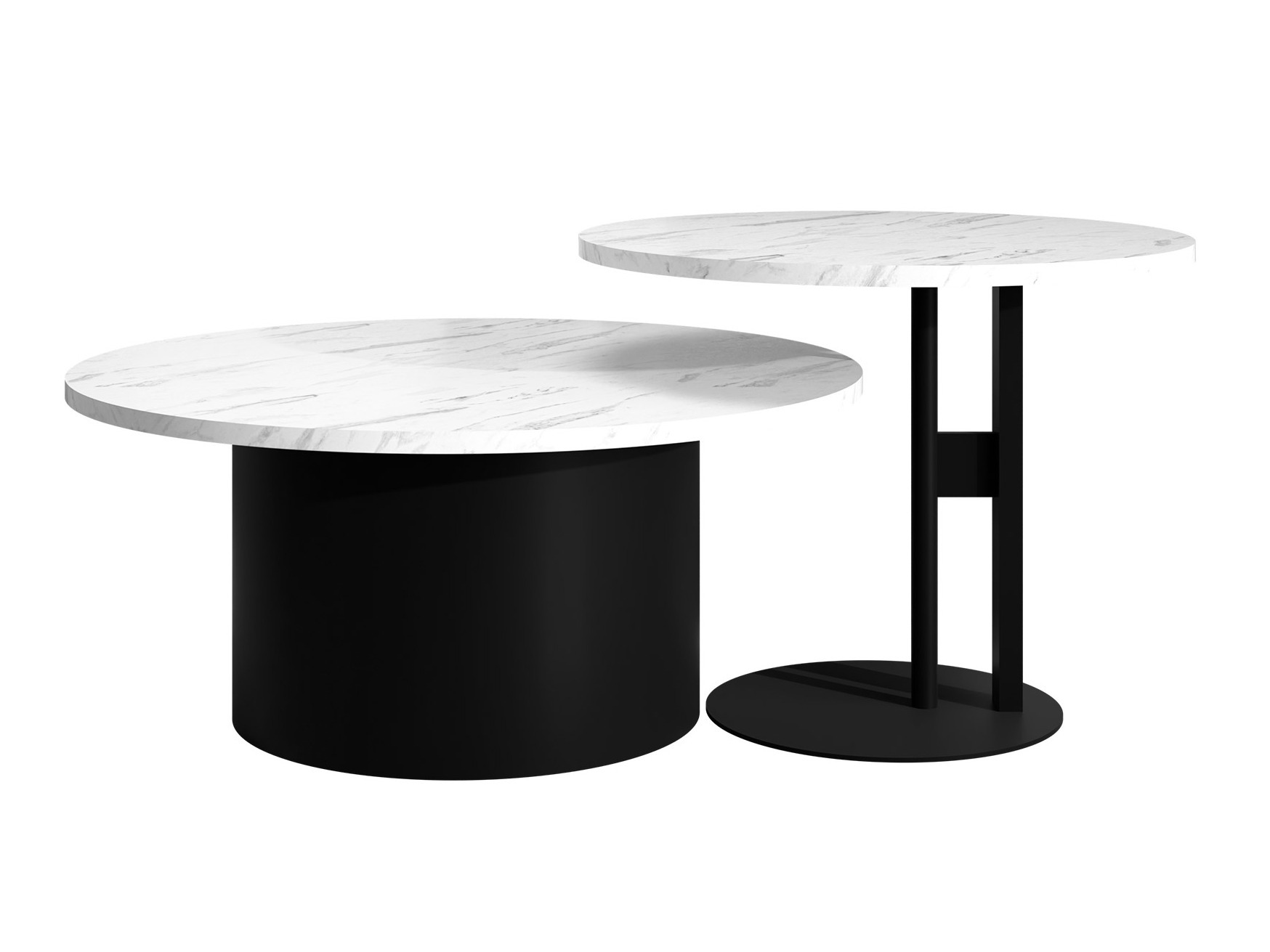 Set tavolino da caffè Oswego 159 (Marmo bianco)