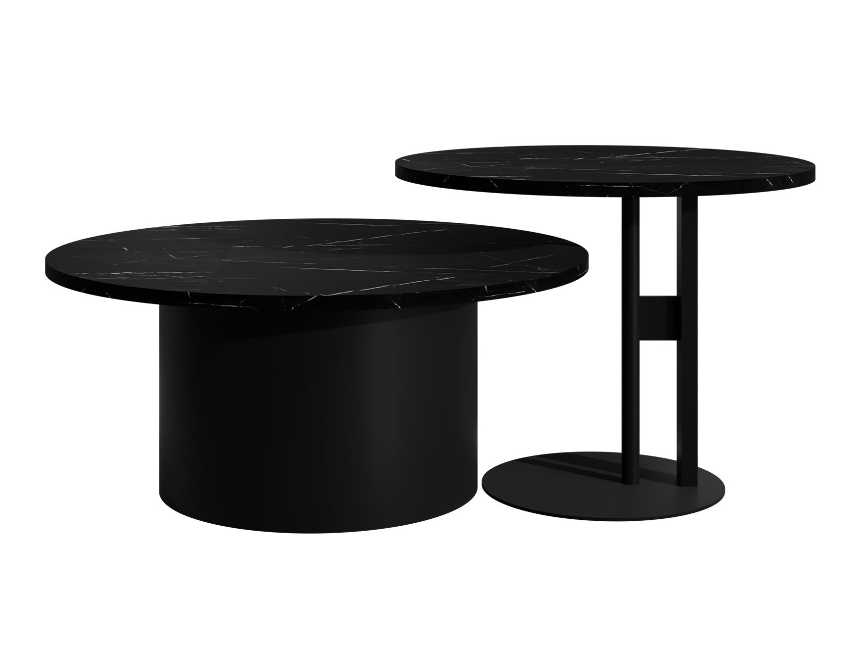 Set tavolino da caffè Oswego 159 (Marmo nero)