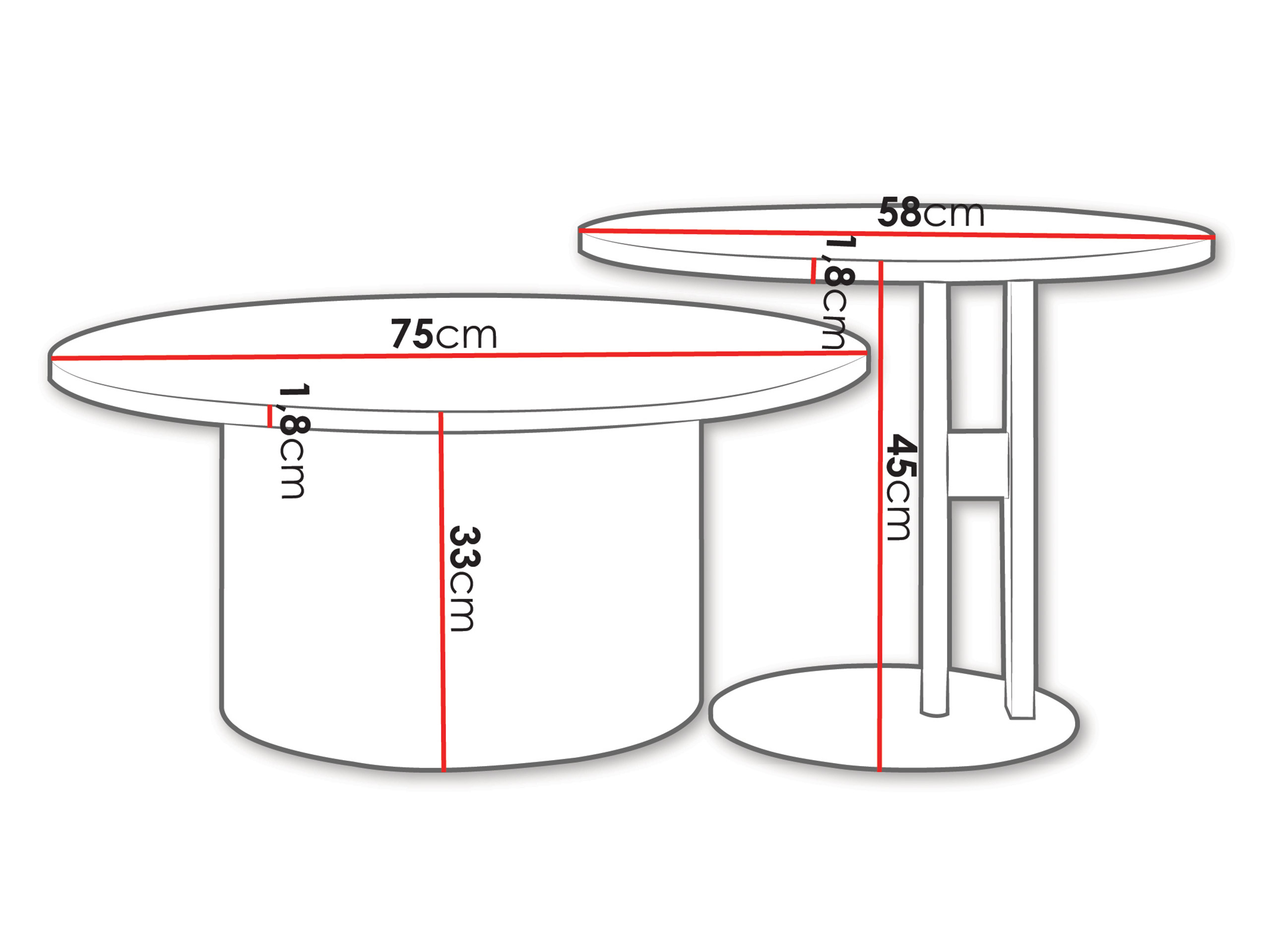 Set tavolino da caffè Oswego 159 (Nero)