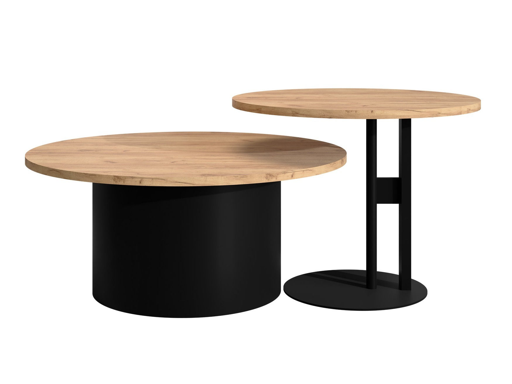 Set tavolino da caffè Oswego 159 (Quercia dorata artigianale)