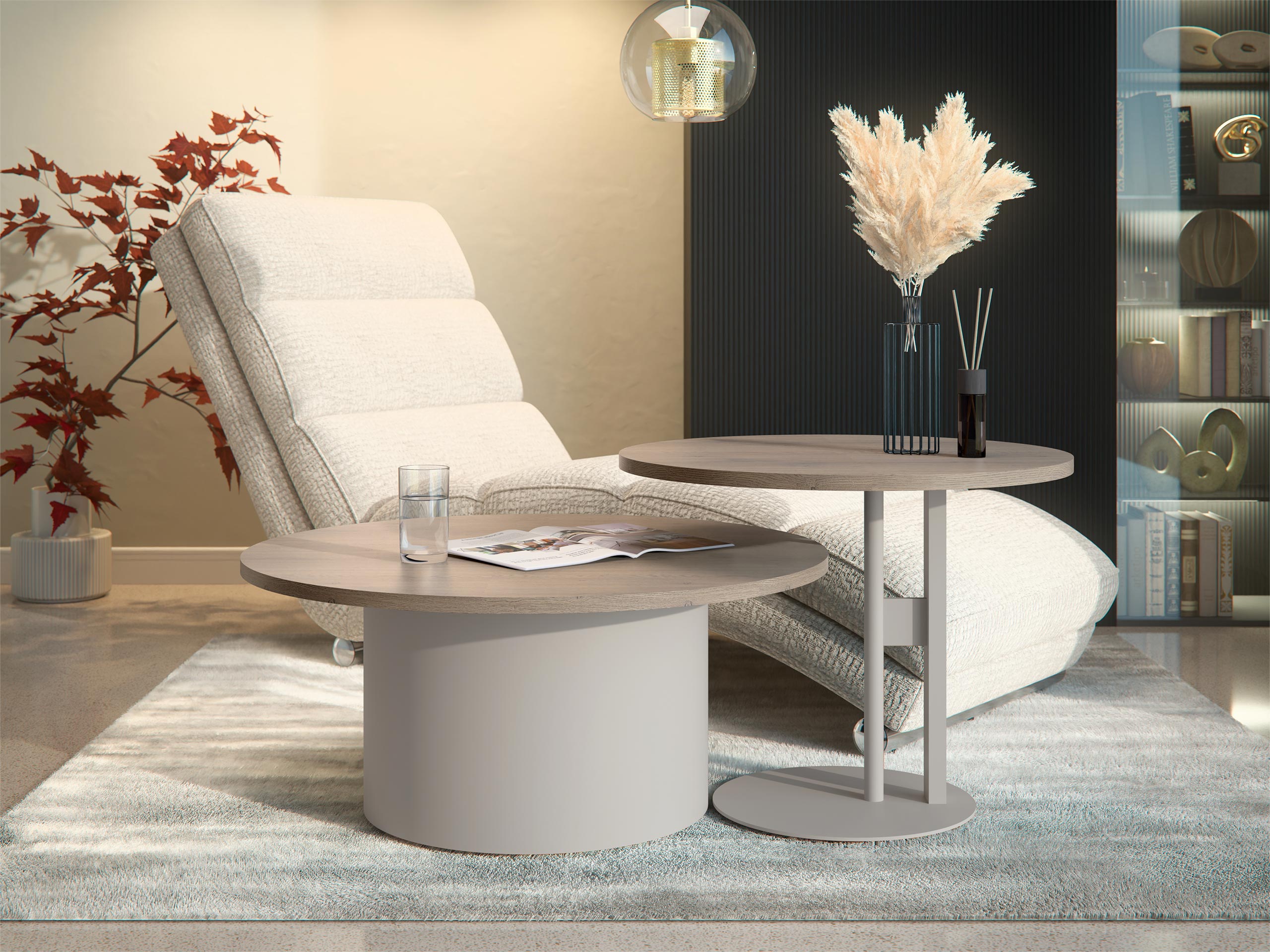 Set tavolino da caffè Oswego 160 (Quercia)