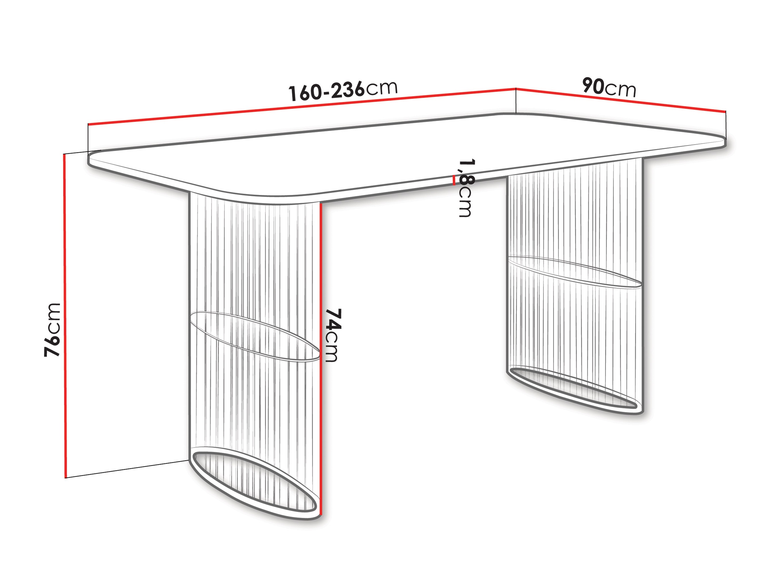 Tavolo Oswego 164 (Marmo bianco)