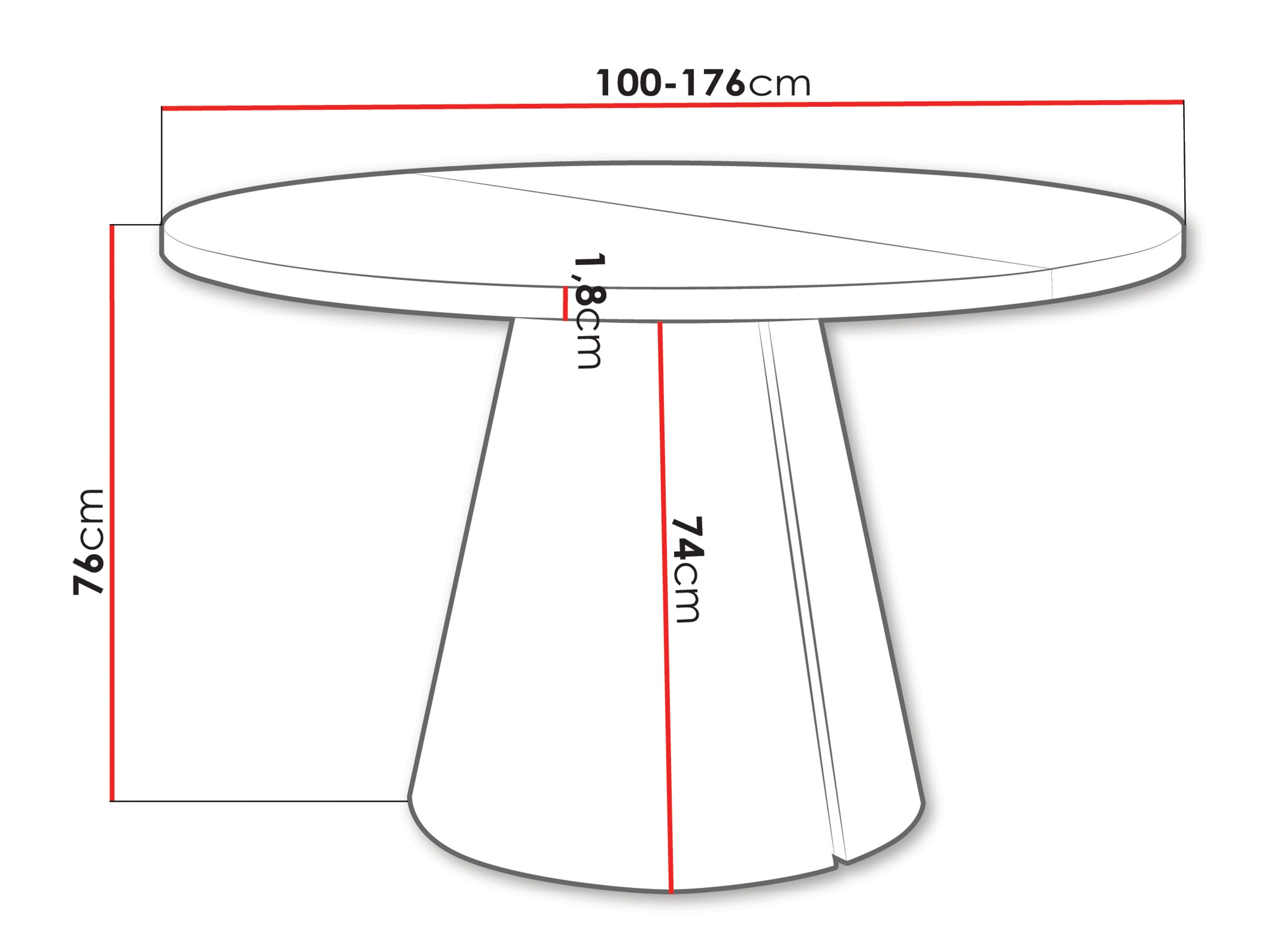 Tavolo Oswego 165 (Bianco)