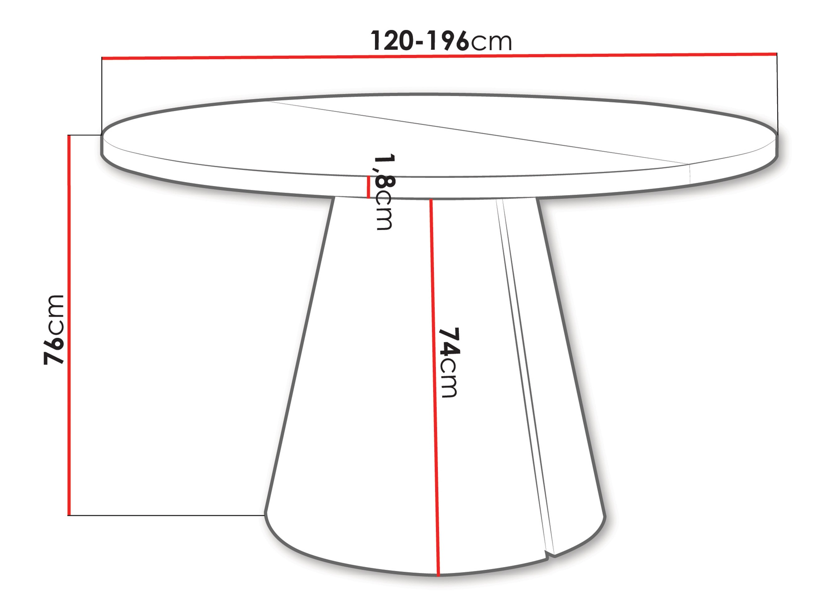 Tavolo Oswego 167 (Marmo nero)