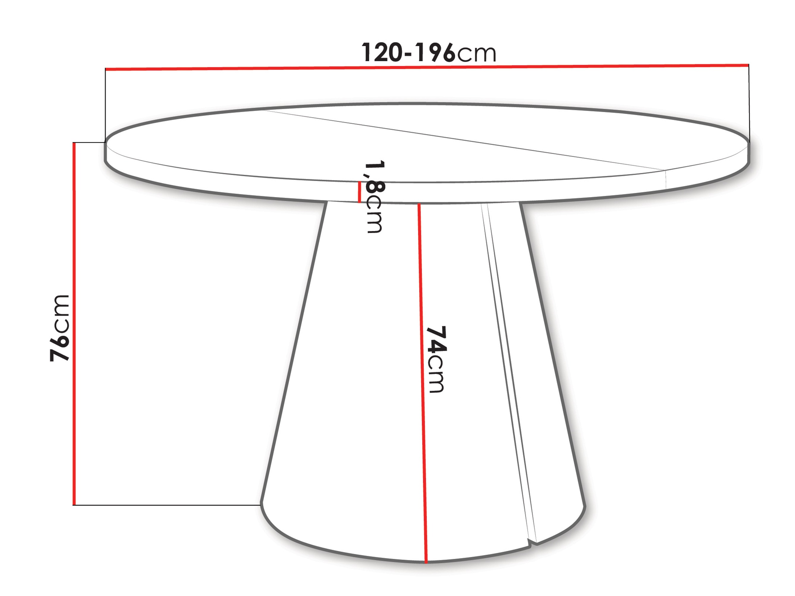Tavolo Oswego 167 (Nero)