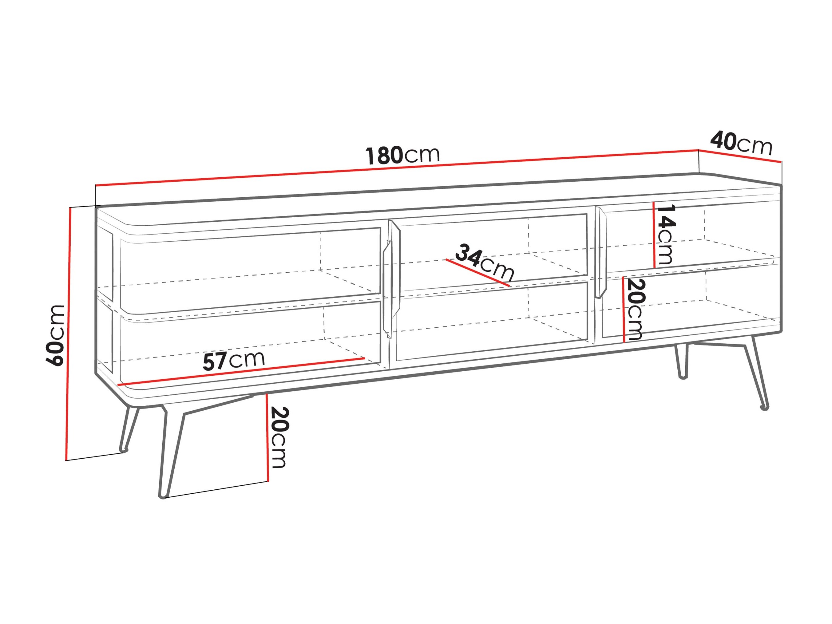 Mobile porta TV Camfelo 102 (Nero)