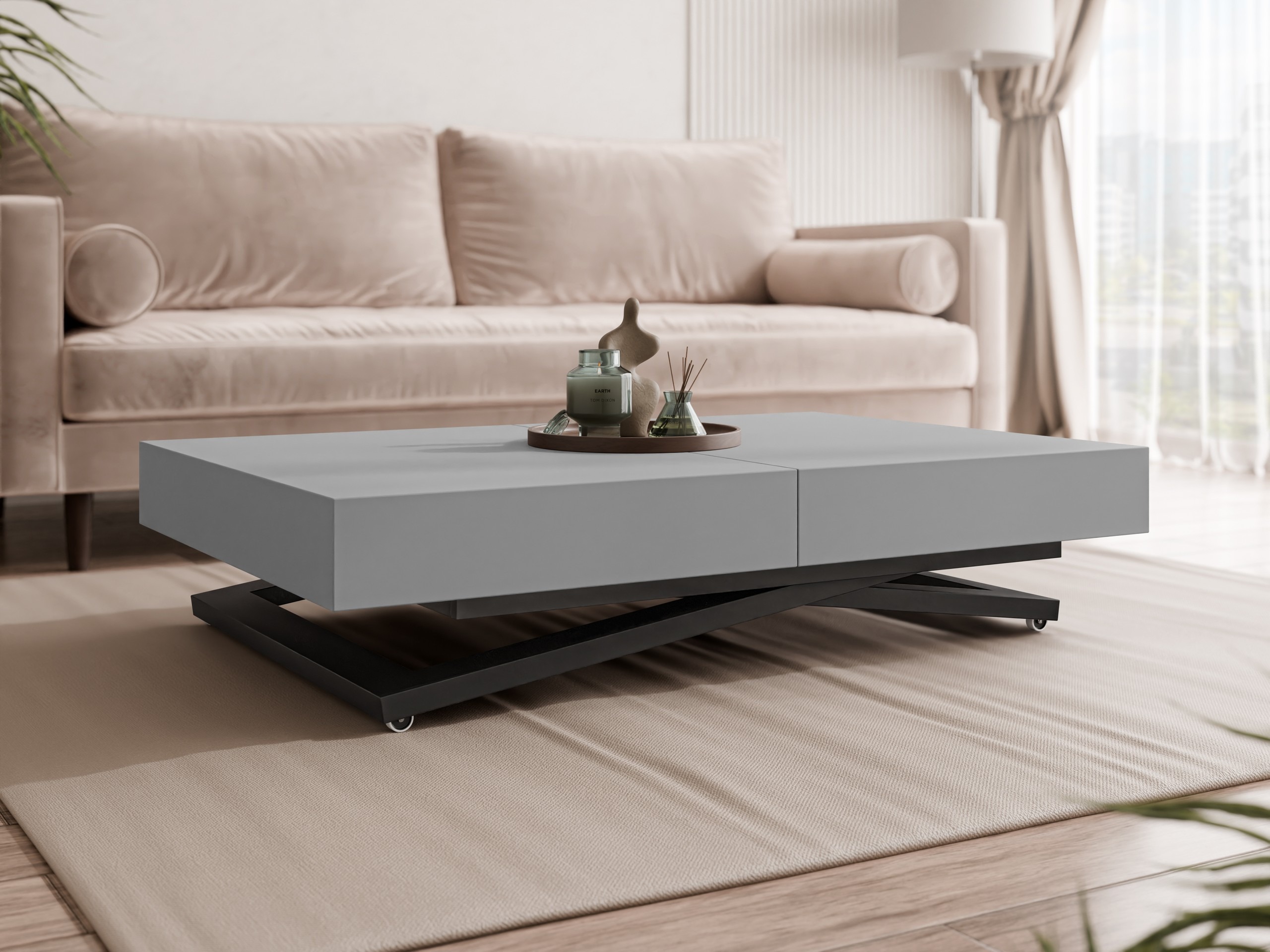 Tavolino trasformabile Oswego 171 (Grafite)
