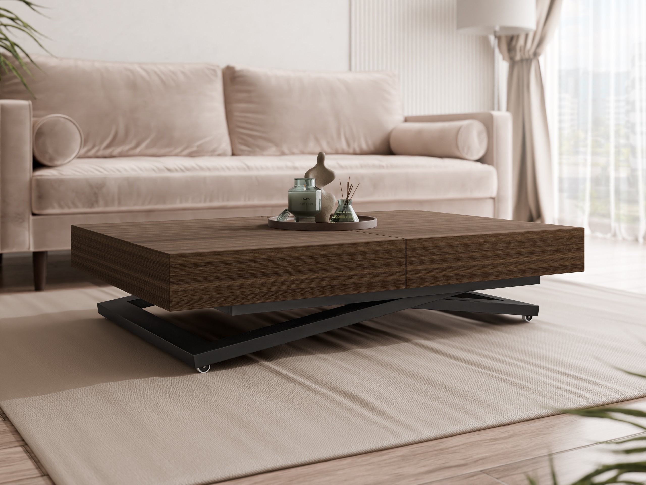 Tavolino trasformabile Oswego 171 (Noce)