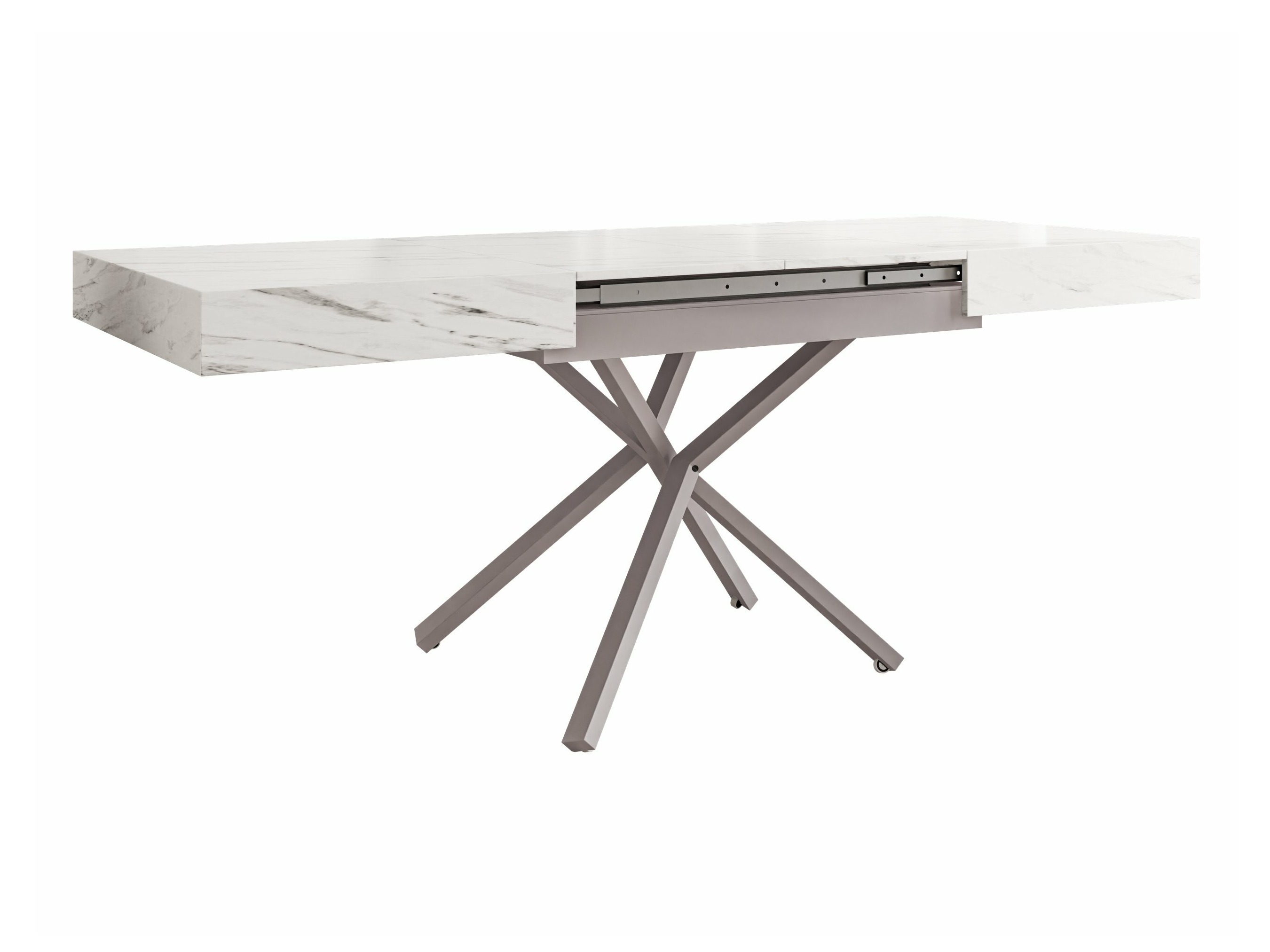 Tavolino trasformabile Oswego 177 (Marmo bianco)