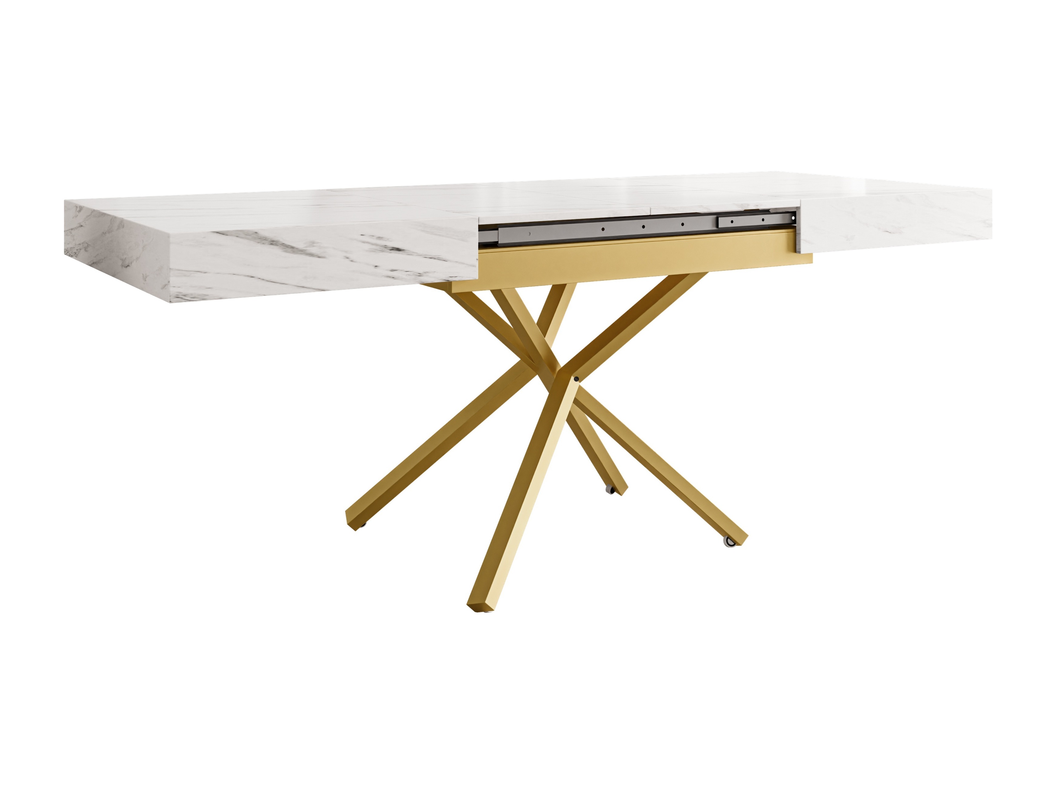 Tavolino trasformabile Oswego 178 (Marmo bianco)