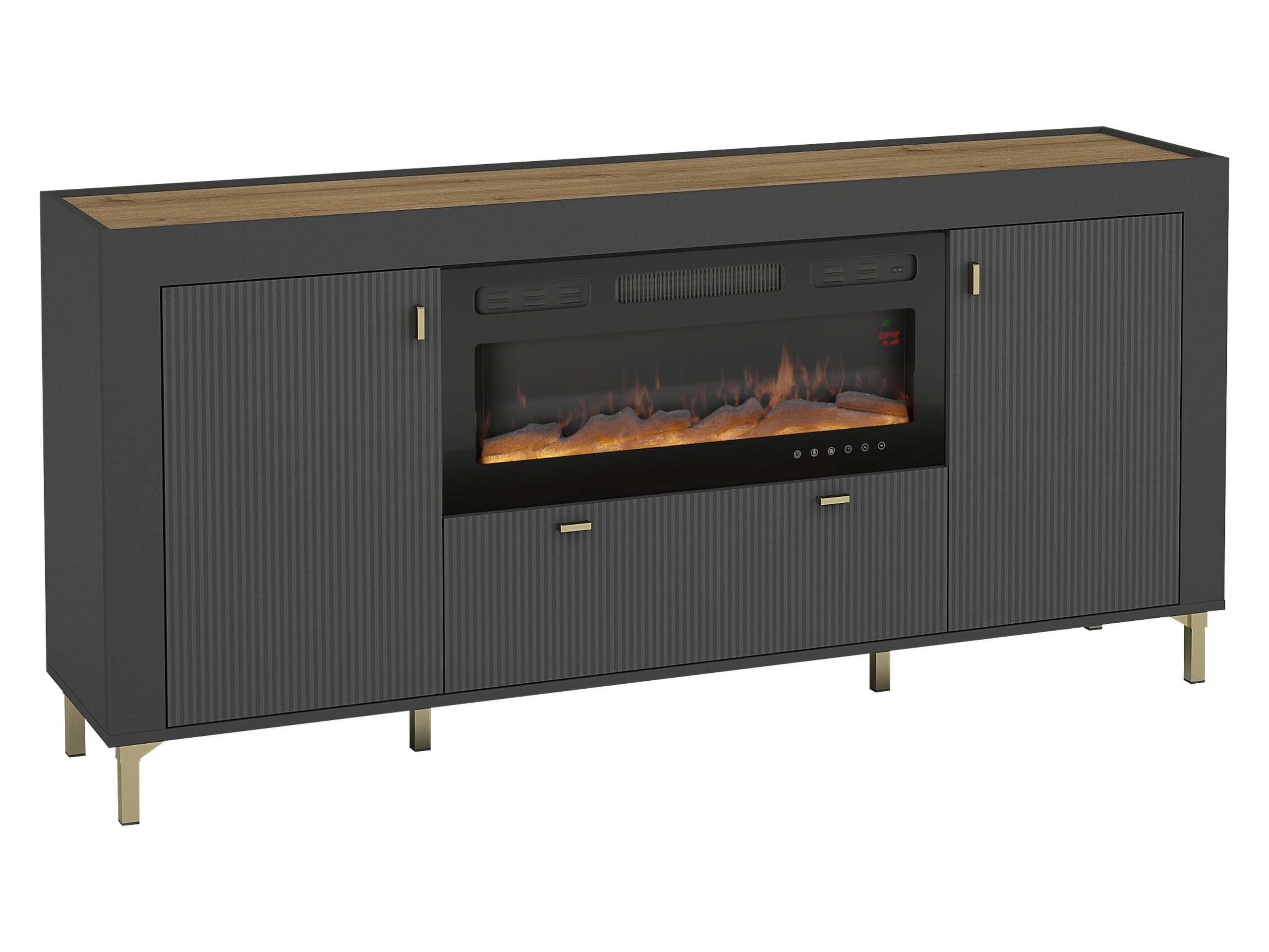 Cassettiera Mormavu 110 (Nero opaco)