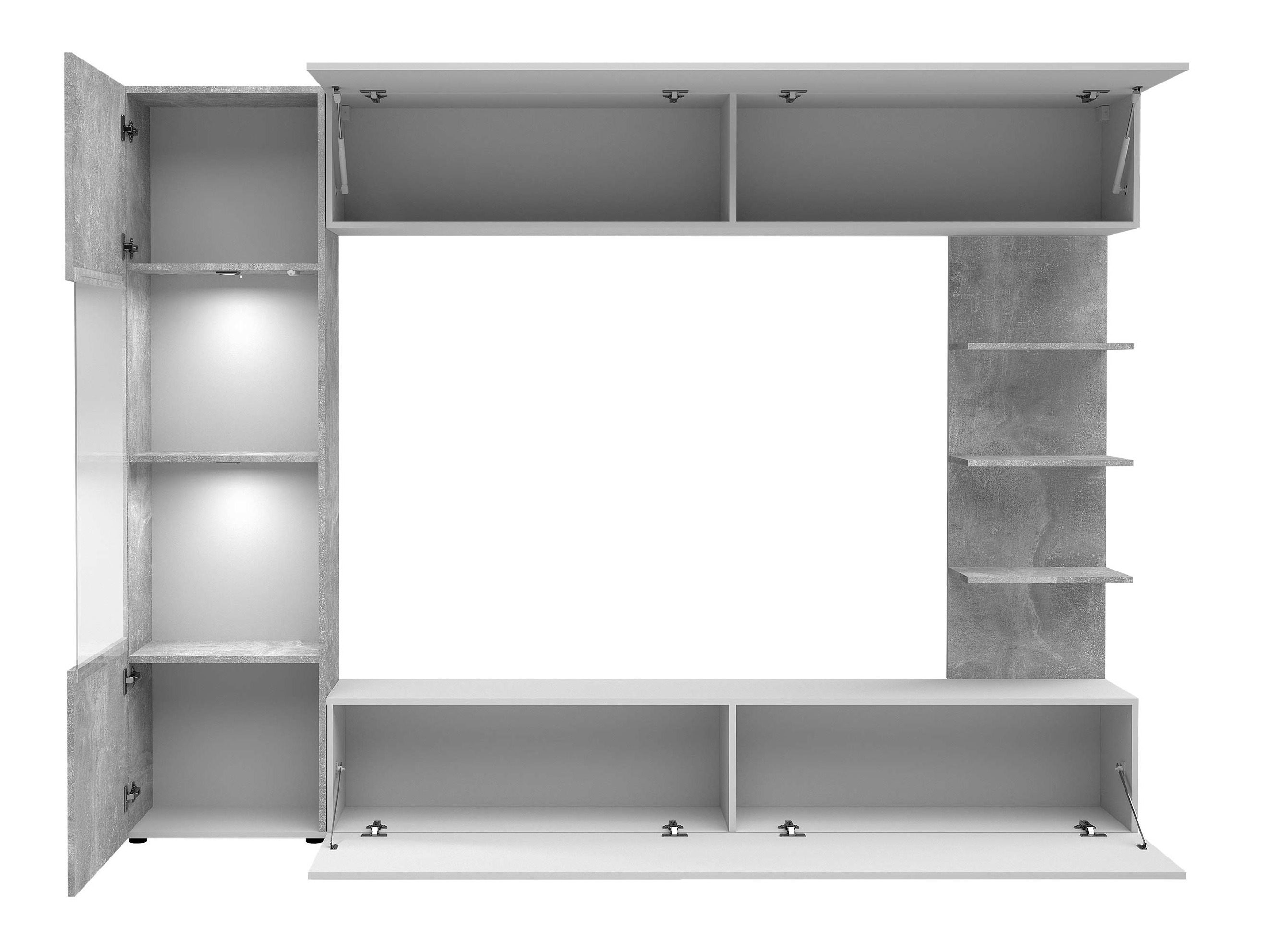 Parete attrezzata Comfivo Animus (Cachemire + Quercia)