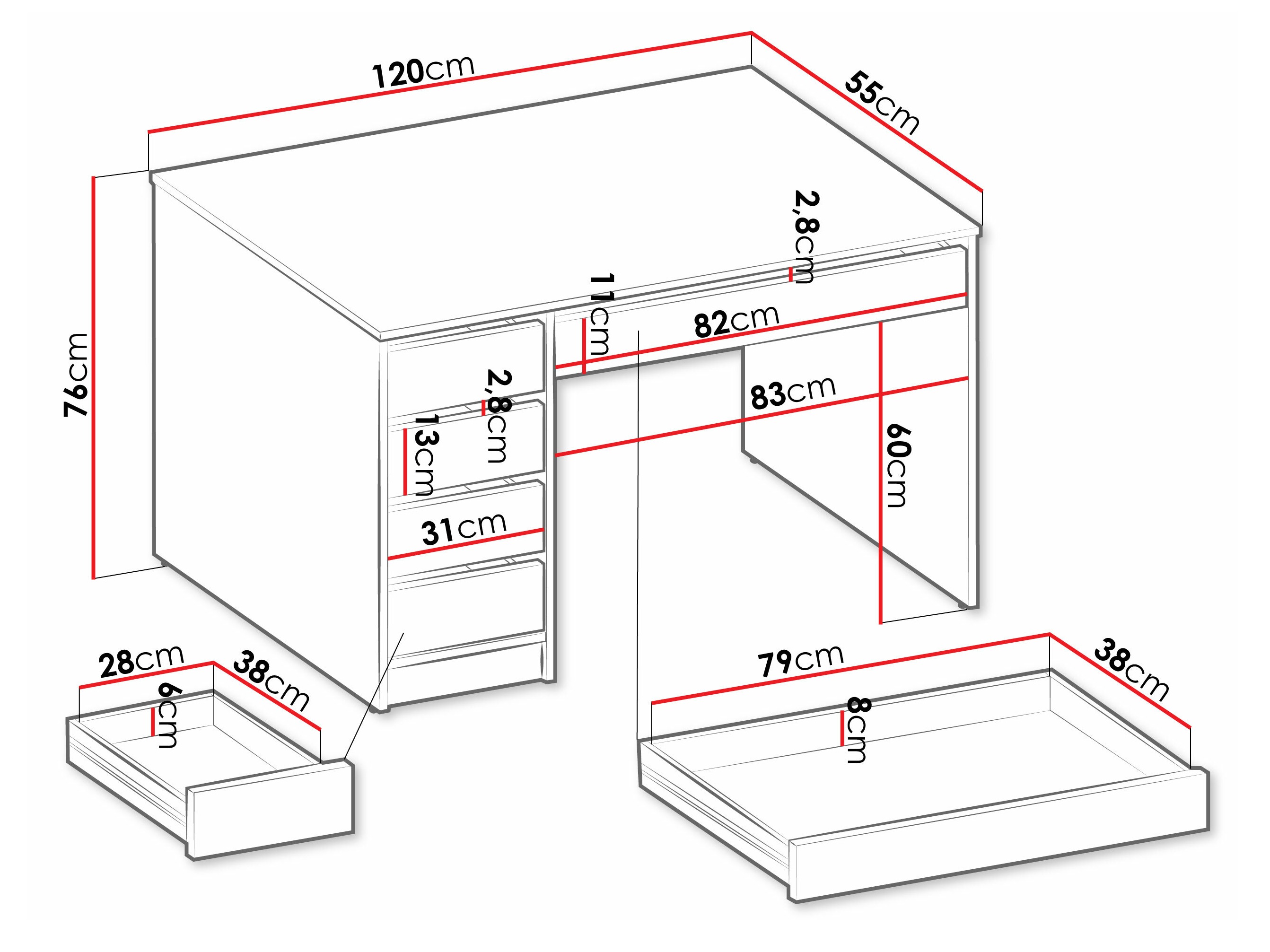 Scrivania da ufficio Comfivo Terros I (Bianco)