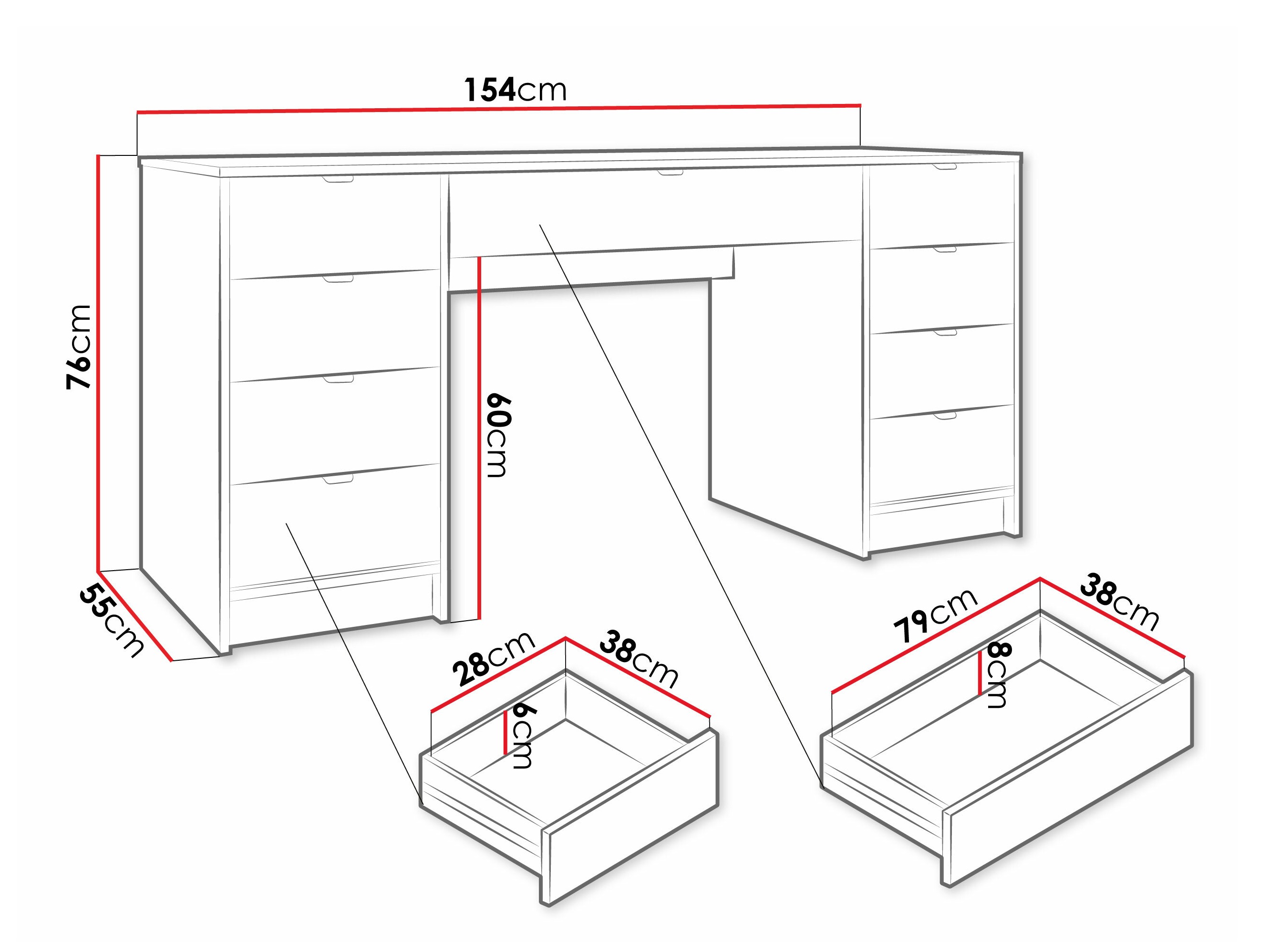 Scrivania da ufficio Comfivo Papilio I (Bianco)