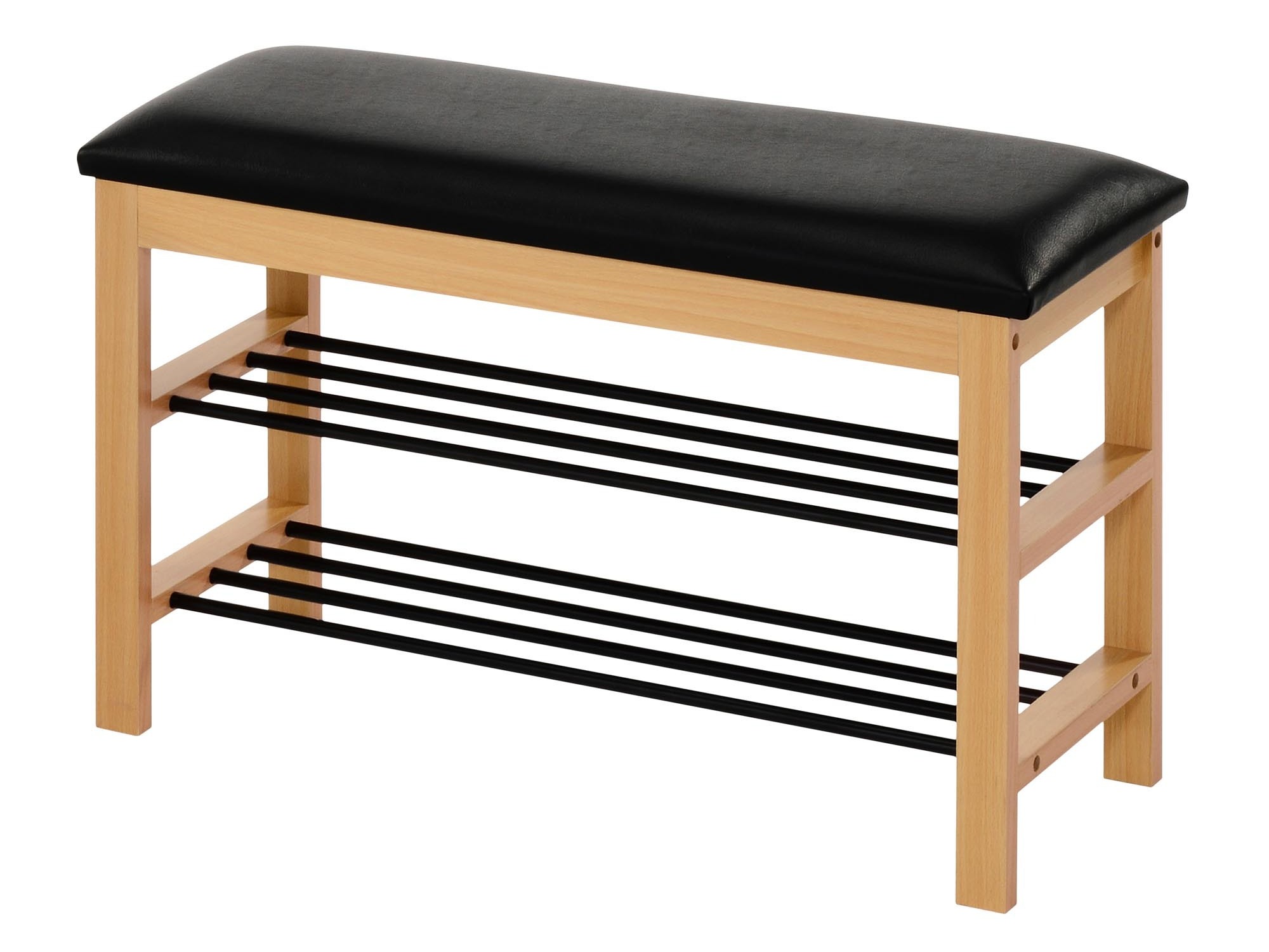 Ripiano per scarpe Houston 967 (Legno massiccio + Nero)