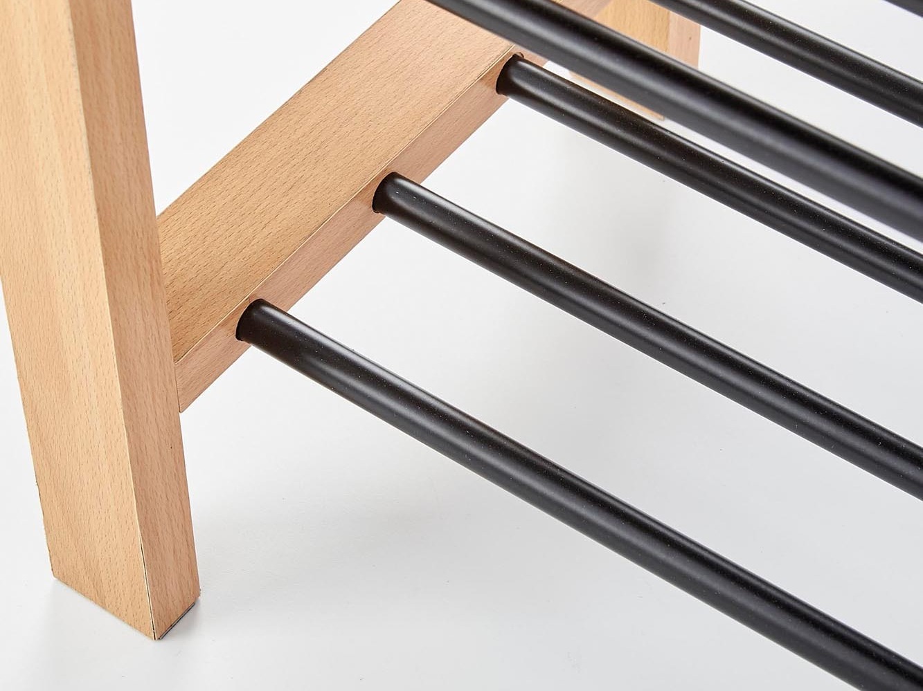 Ripiano per scarpe Houston 967 (Legno massiccio + Nero)